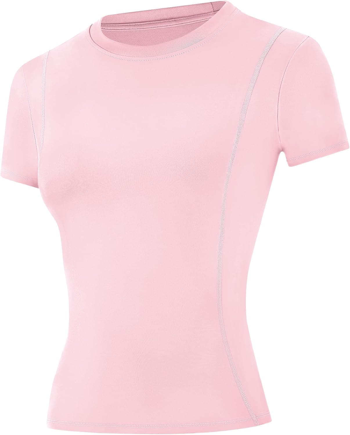 Women's Compression Shirts Short Sleeve Workout Tops Athletic Base Layer T-Shirt for Gym Running Yoga Basketball BJJ