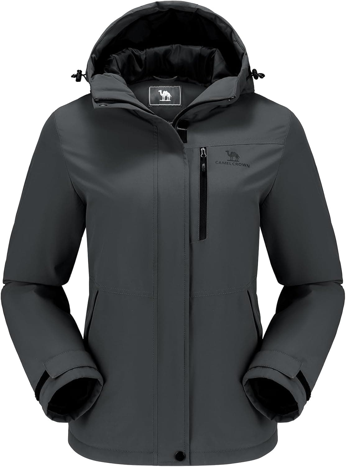 Women's Waterproof Ski Jacket Windproof Hooded Winter Coat Warm Inner Jacket Outdoor Hiking