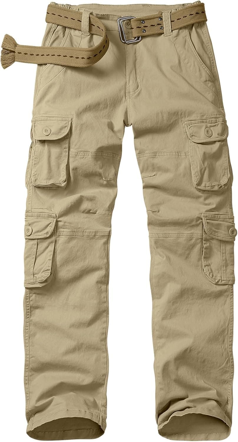 Womens Cargo Pants Elastic Waisted with Pockets,Women's Military Tactical Casual Work Hiking Pants Trousers