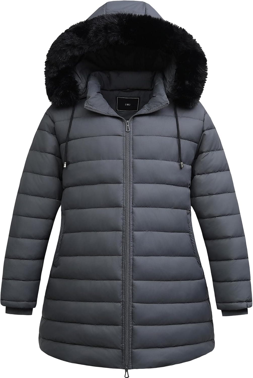 Women's Plus Size Thermal Down Coat Parka | Windproof,Waterproof,Flannel Lined,Detachable Hood,Warm for Winter