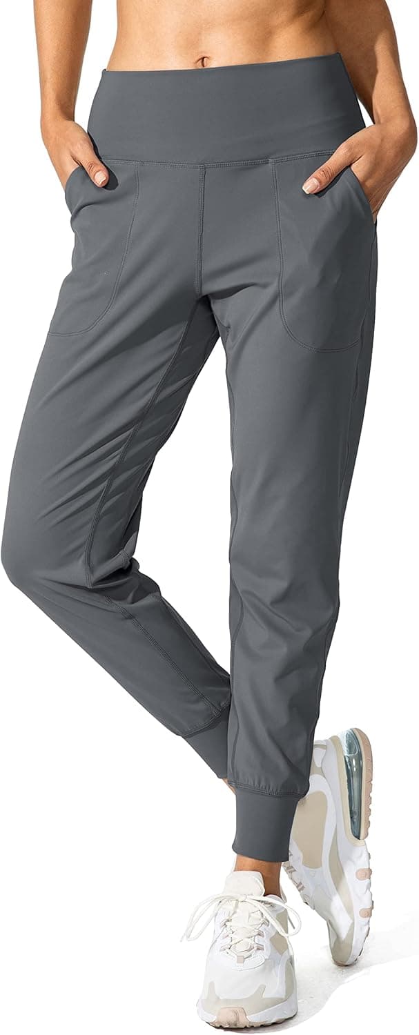 Women's Joggers High Waisted Yoga Pants with Pockets Loose Leggings for Women Workout, Athletic, Lounge