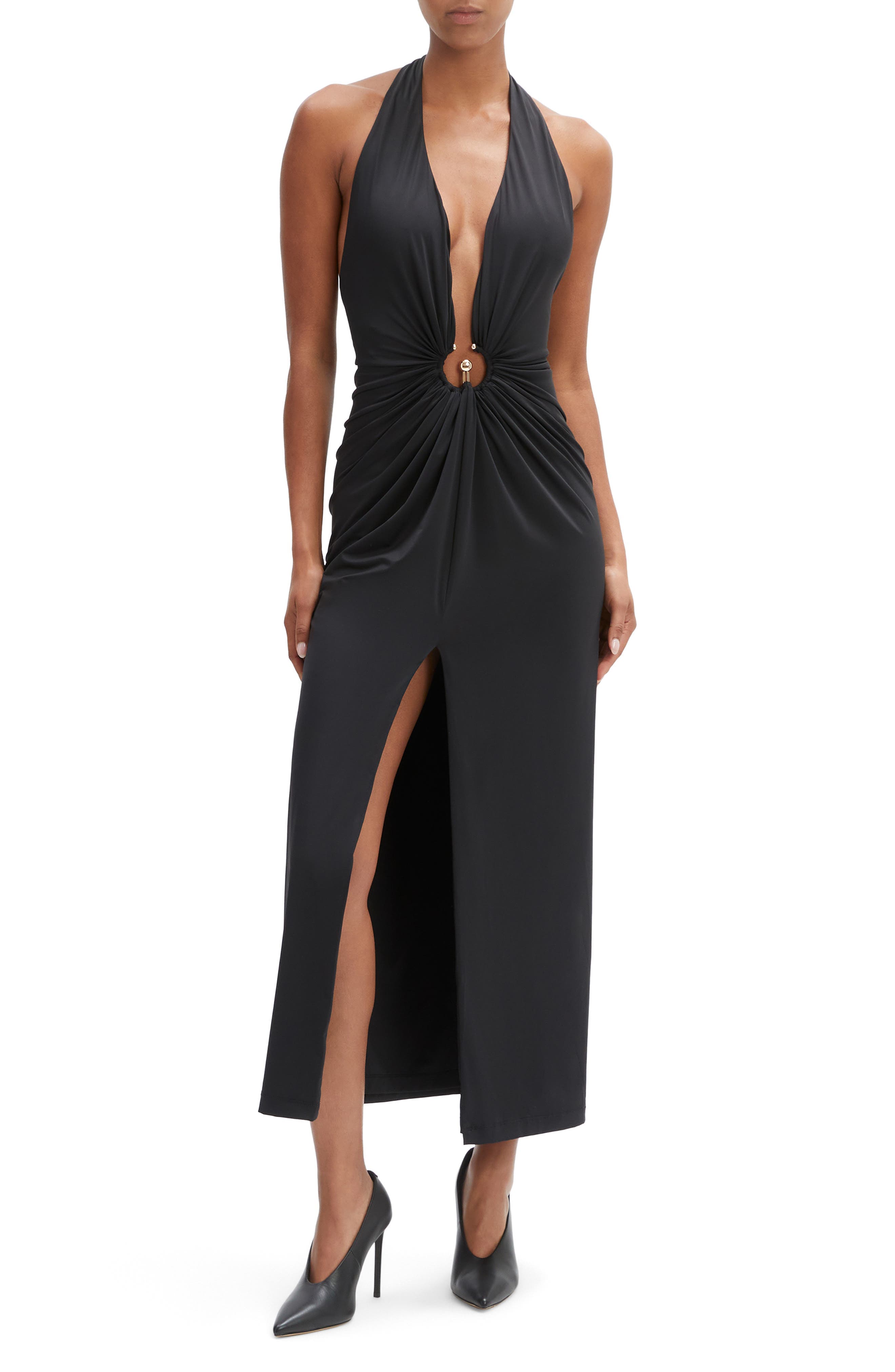 Alma Plunge Neck Dress