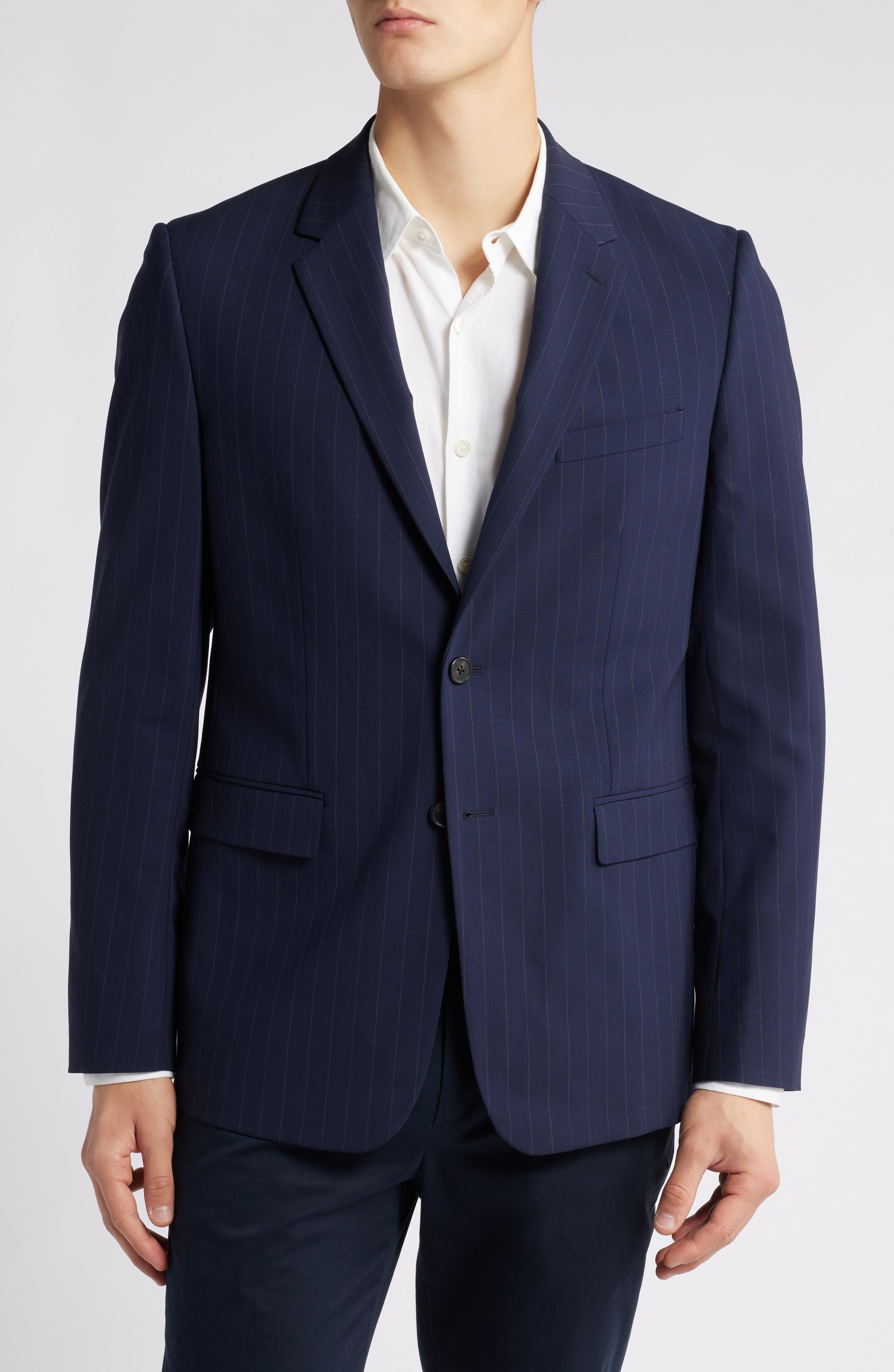 Chambers Pinstripe Wool Blend Blazer