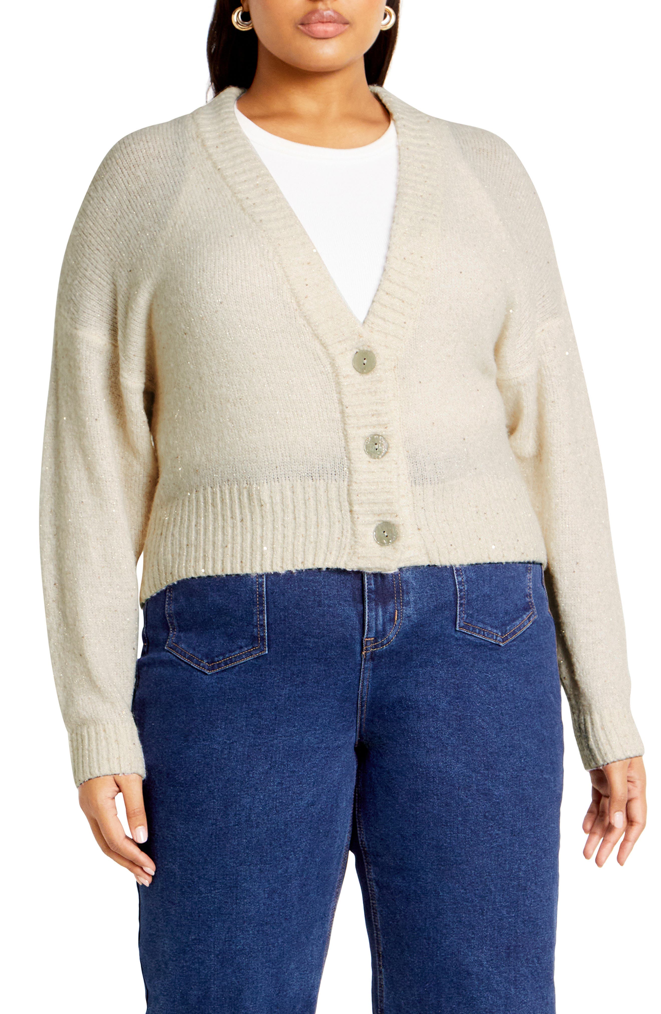 Remy Metallic Crop Cardigan