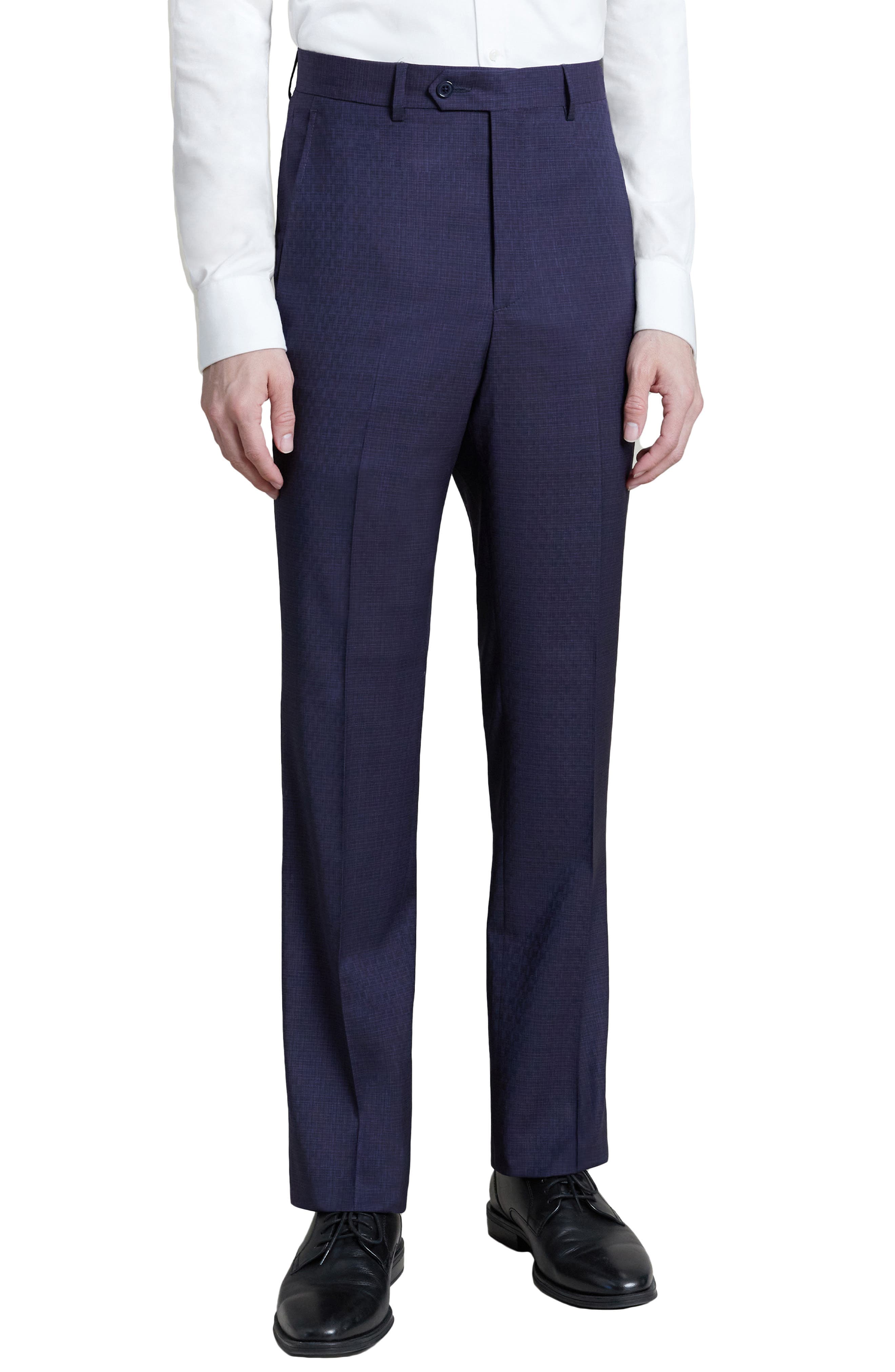 Flat Front Stretch Wool Dress Pants