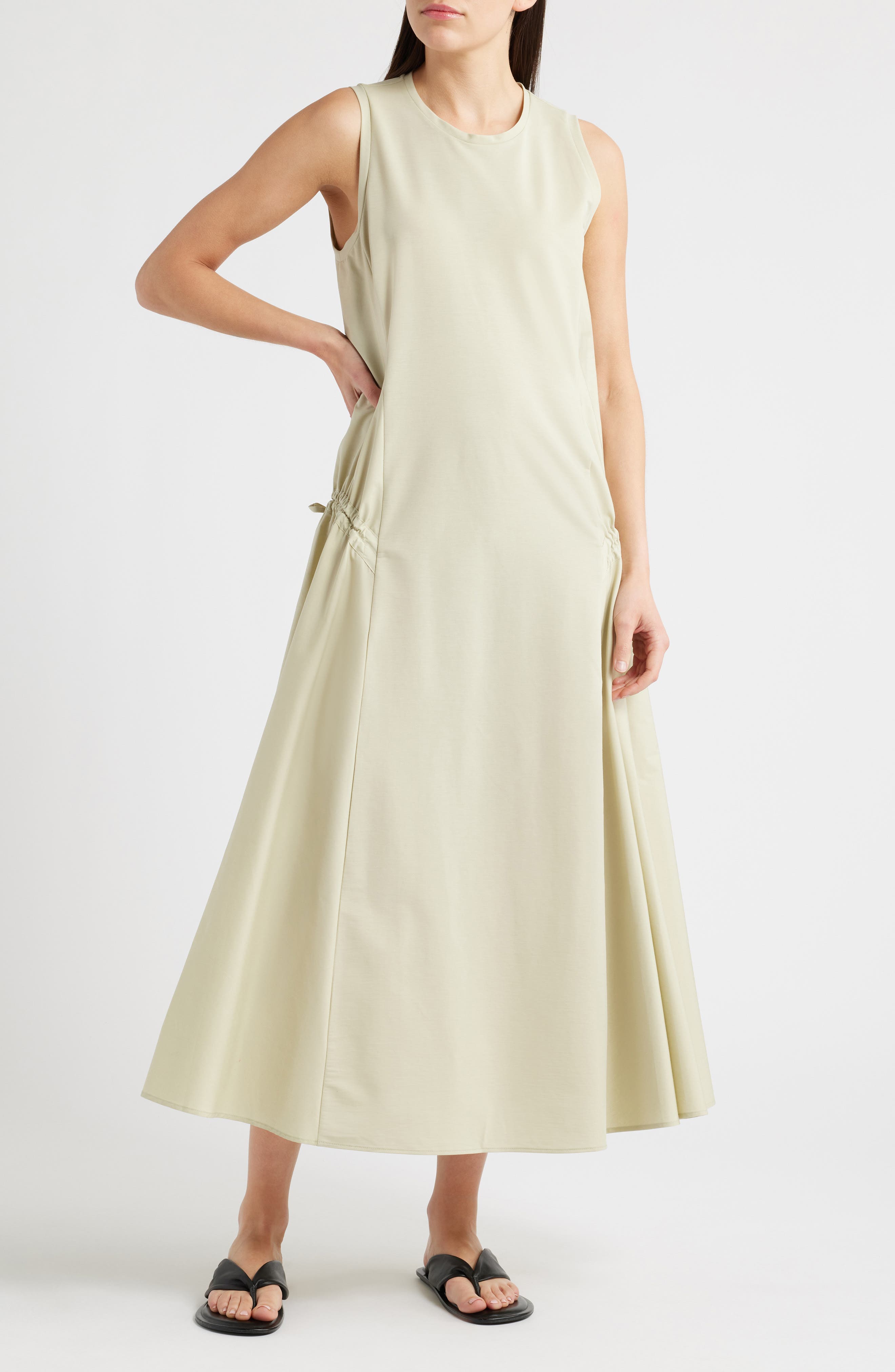Panelled Sleeveless Maxi Dress