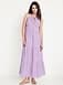 Fit & Flare Crinkle Gauze Maxi Dress