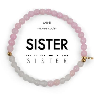 ETHIC GOODS Girl's 4mm Morse Code Bracelet MINI [SISTER]