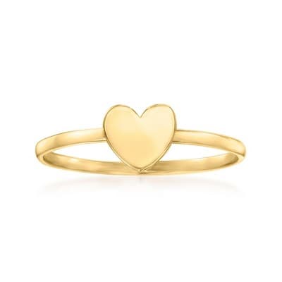 Ross-Simons 10kt Yellow Gold Heart Ring