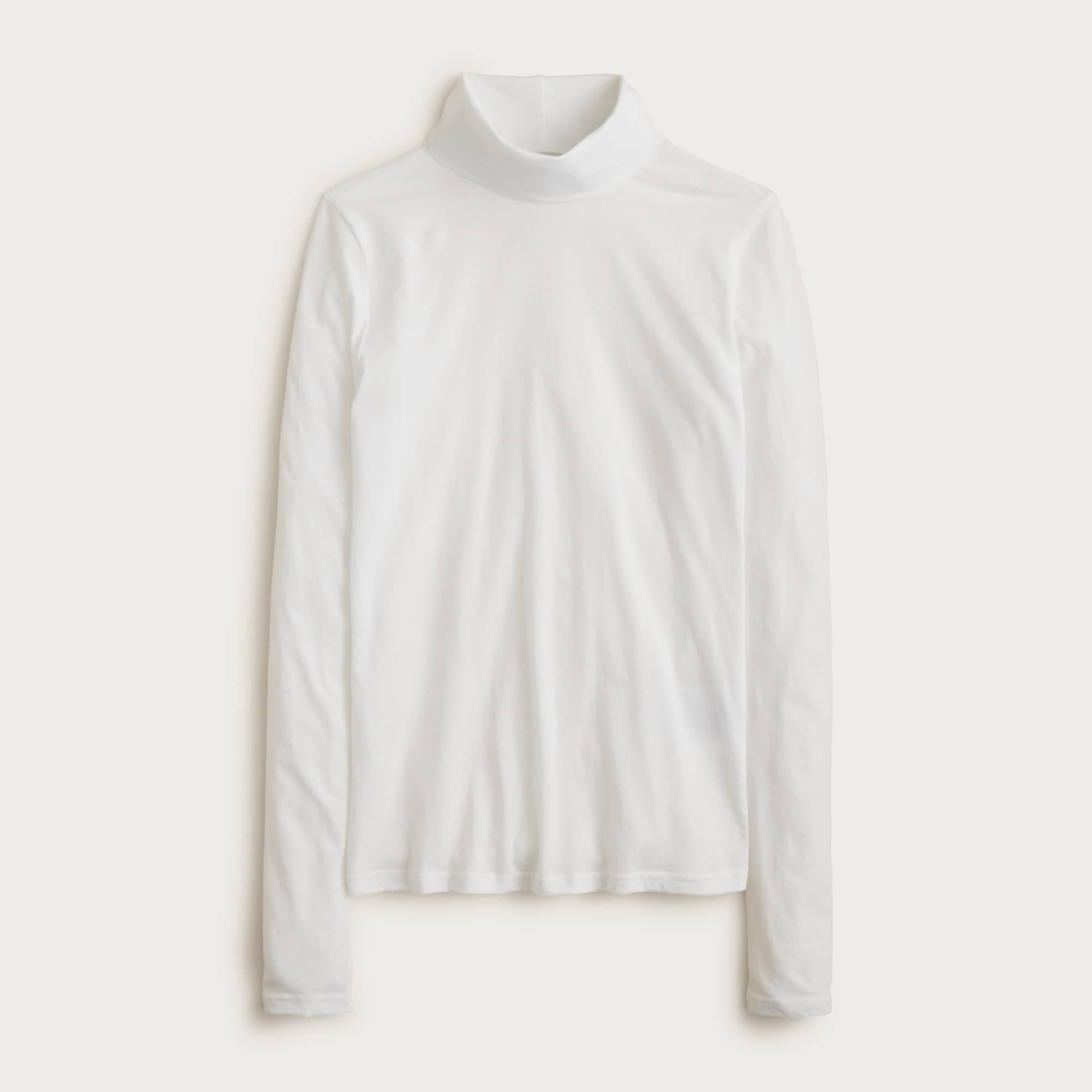 Feather jersey turtleneck