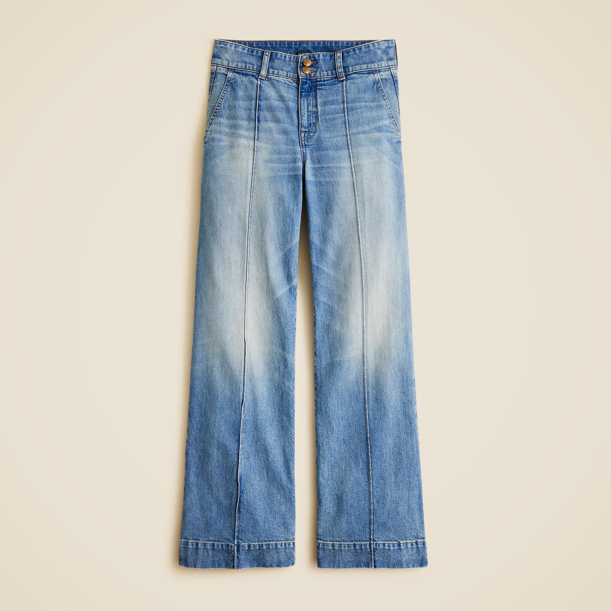 Denim trouser jean with stacked buttons