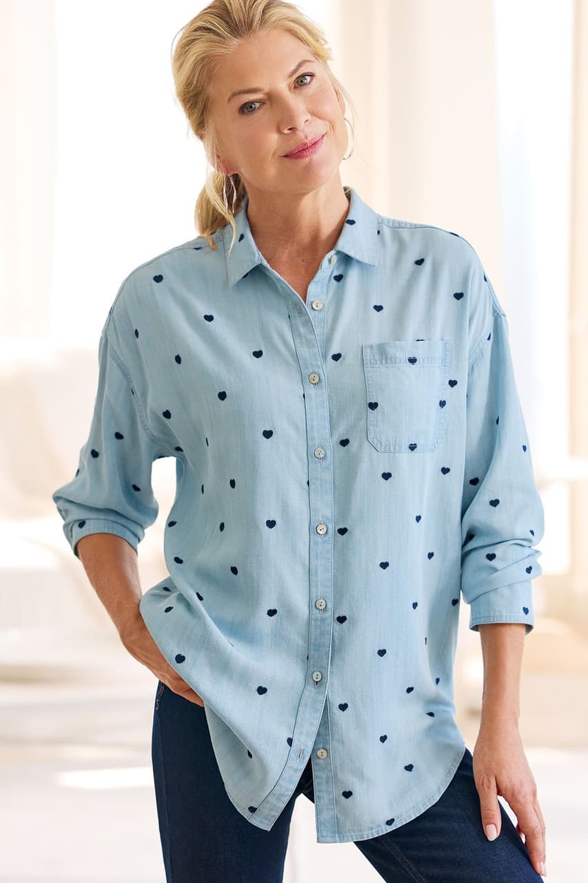 Je Veux Long Sleeve TENCEL Big Shirt