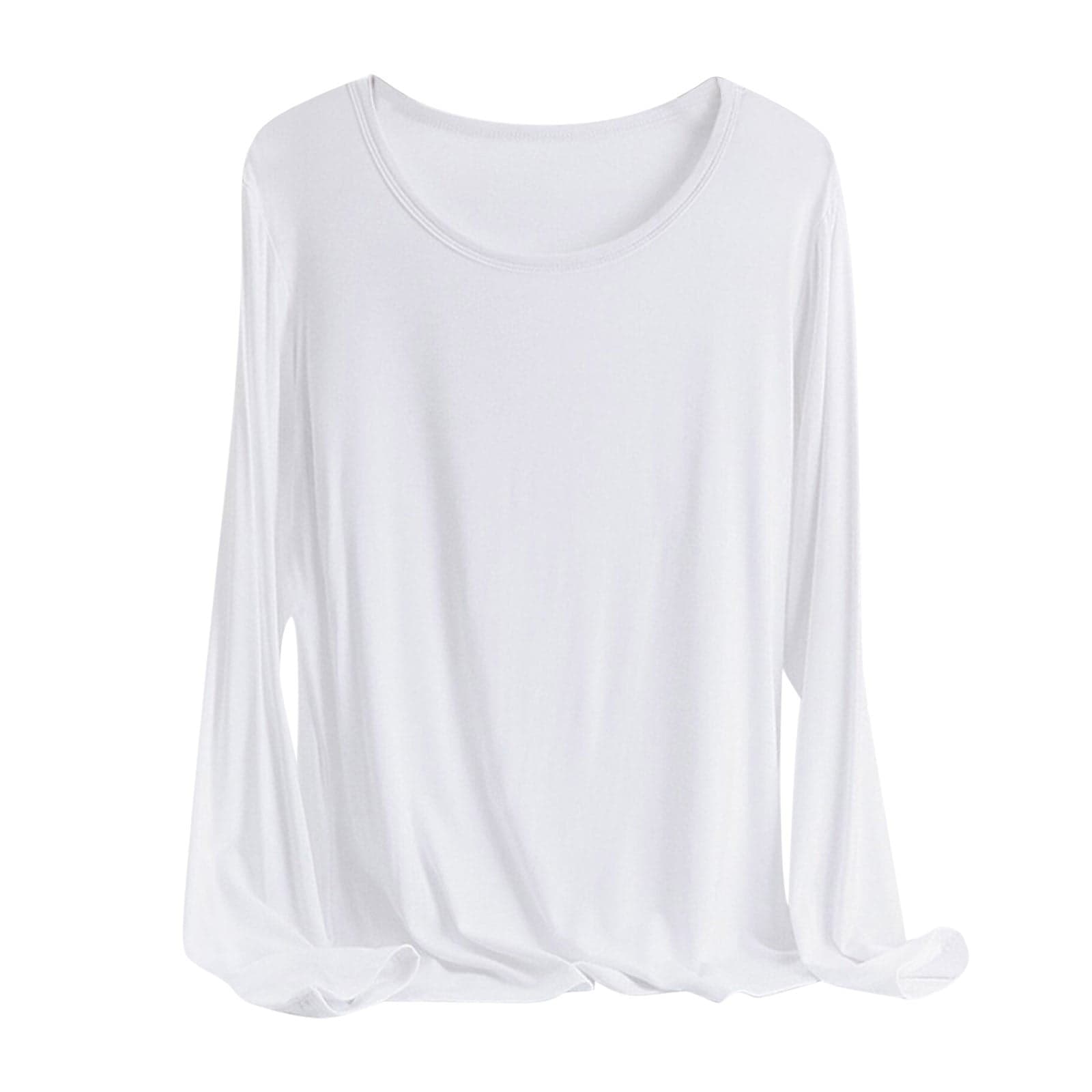 Pajamas Tops for Women Plus Size Long Sleeve Shirts Loose Casual Comfy Crew Neck Loungewear Tees