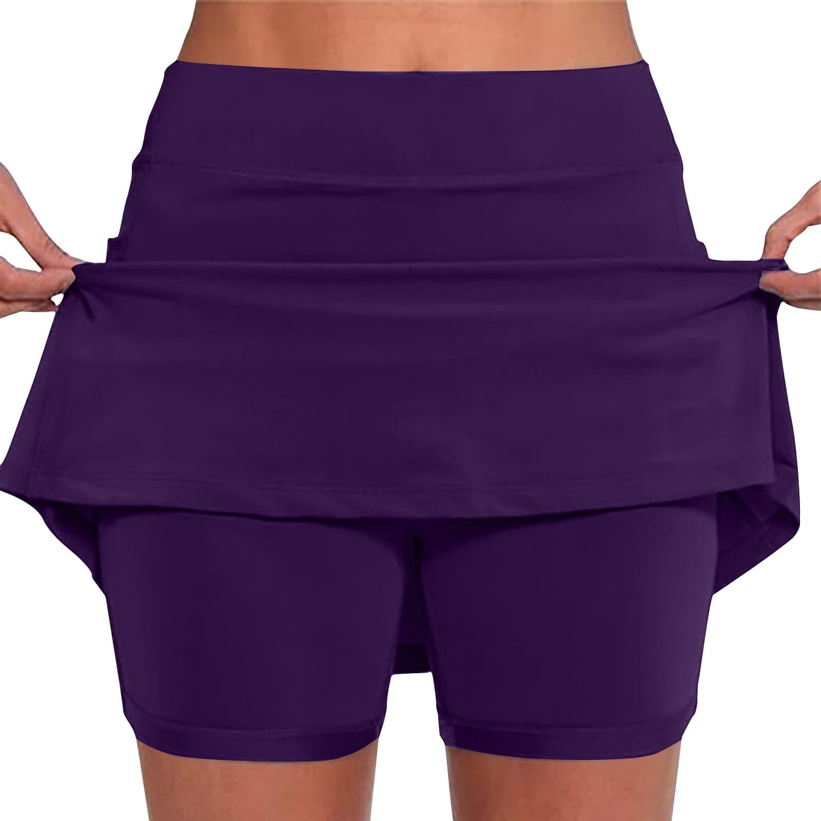 Women's Athletic Shorts Tummy Control Skorts for Women High Waist Athletic Sports Skirt Shorts Leggings Casual Shorts with Pockets