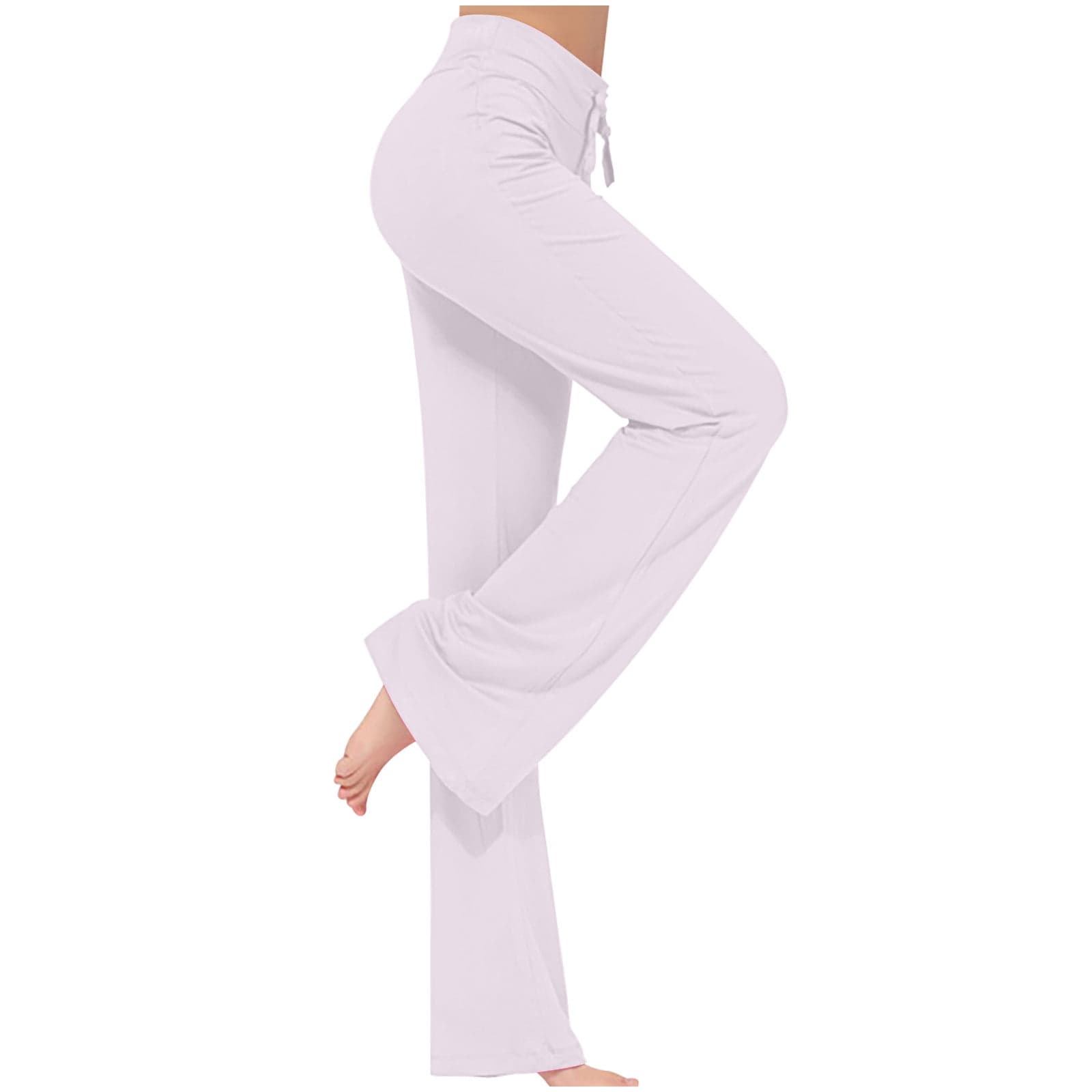 Ersazi Compression Leggings for Women Women's Loose High Waist Wide Leg Pants Workout Out Leggings Casual Trousers Yoga Gym Cappris Maternity Leggings Over The Belly 1- White M