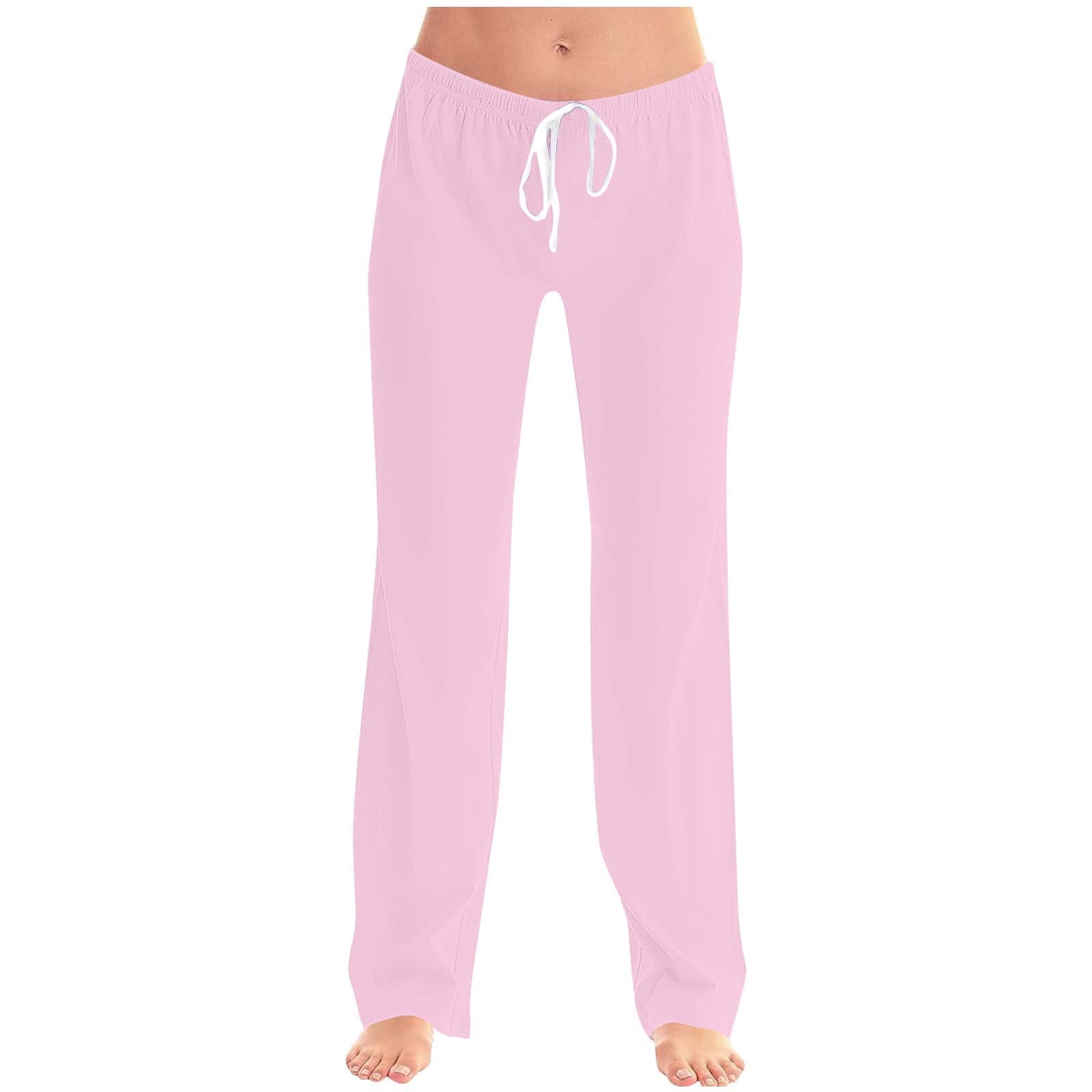 Pajama Pants Women Casual Comfy Loose Home Pants Stretchy Drawstring Sleep Pj Bottoms Pant Loungewear