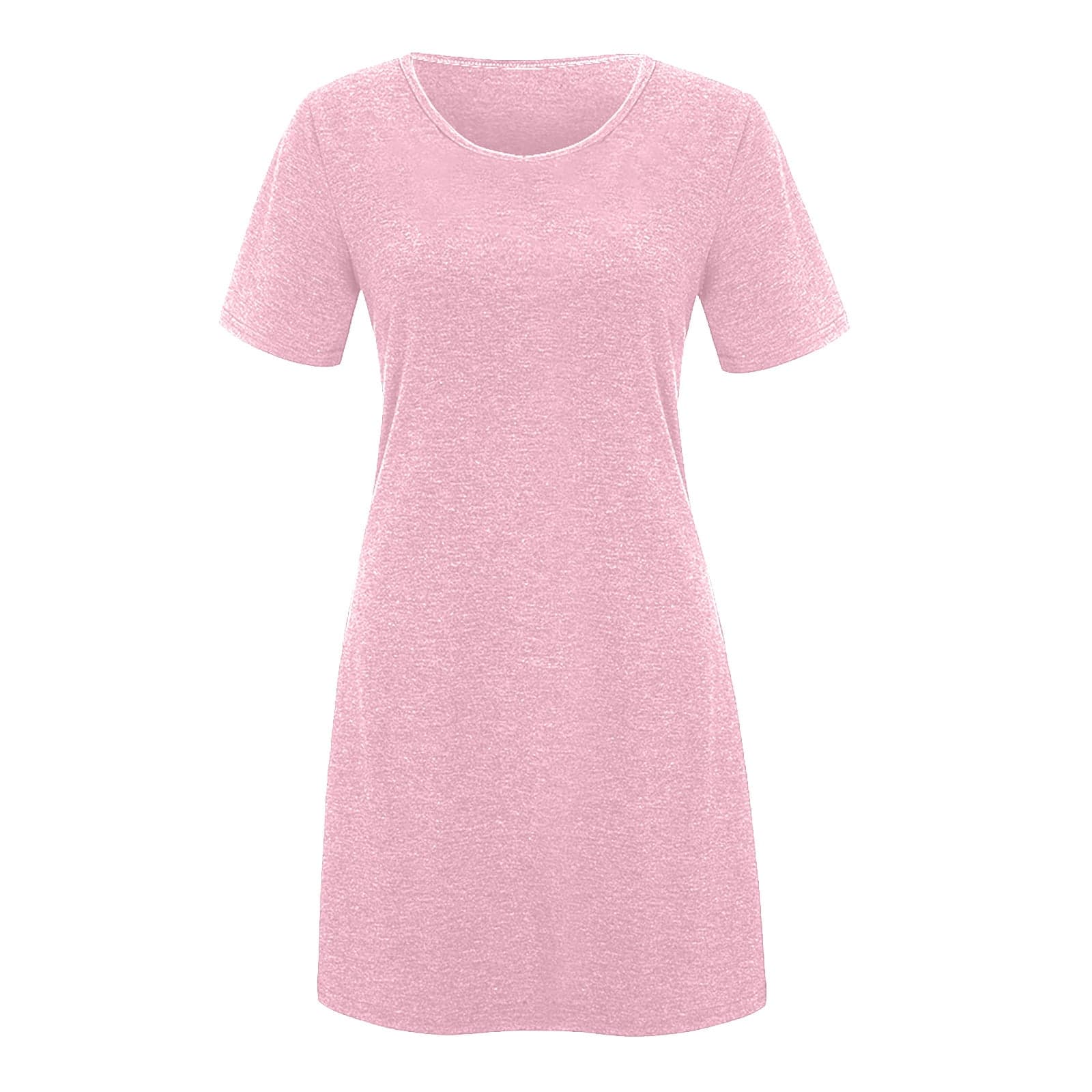Summer Dresses for Women Lenago Casual Short Sleeve Dress Standard-Fit Midi T-Shirt Crewneck Sundress Dress XL
