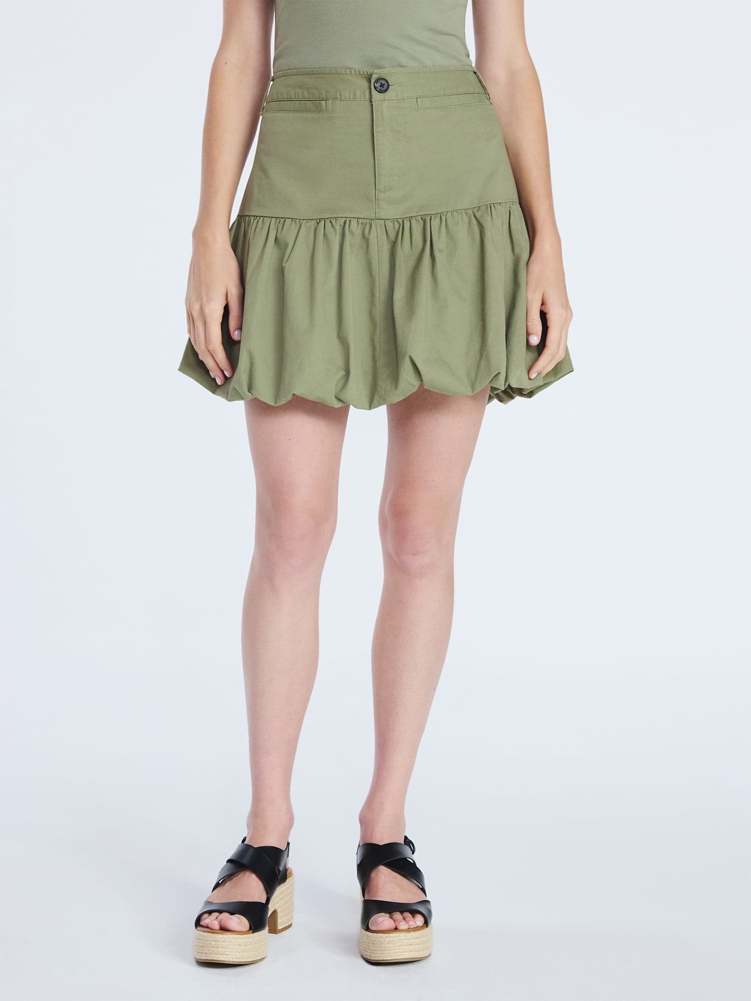 Women's Bubble Hem Mini Skirt, Sizes XS- XXL