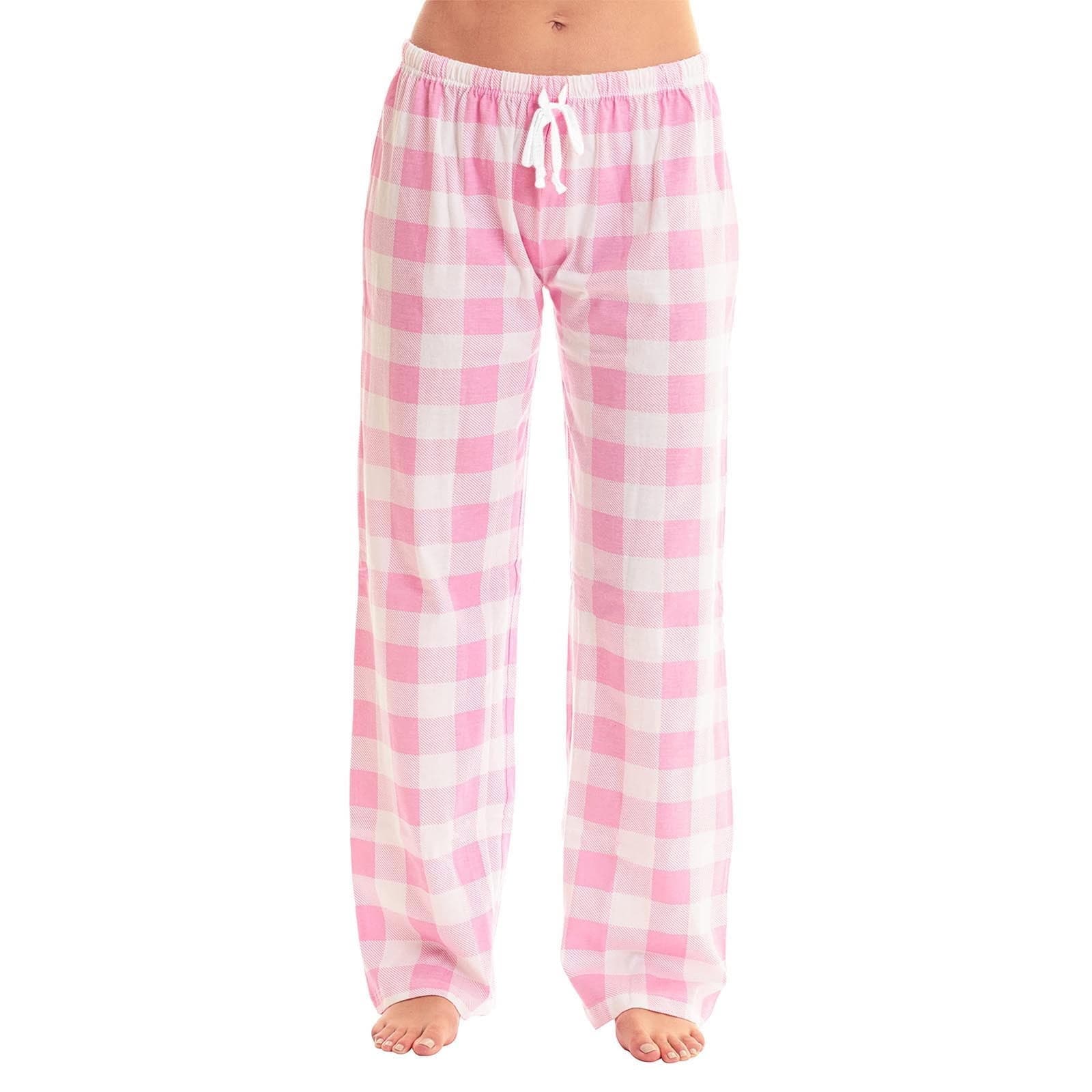 Womens Plaid Pajama Pants Soft Drawstring Pajama Bottoms Comfy Causal Sleep Lounge Pants