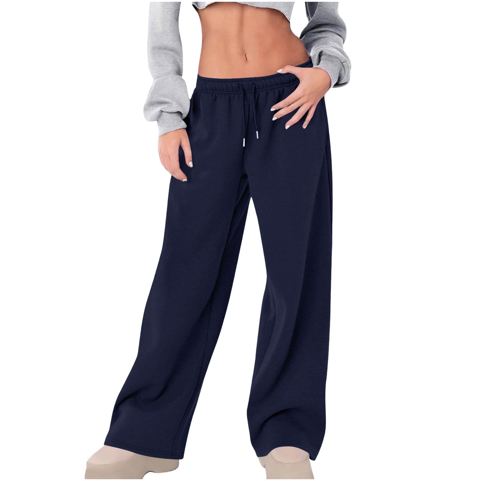 Sweatpants Women Baggy Wide Leg Low Rise Sweat Pants Y2k Athletic Pants for Women Loose Fit Comfy Pants