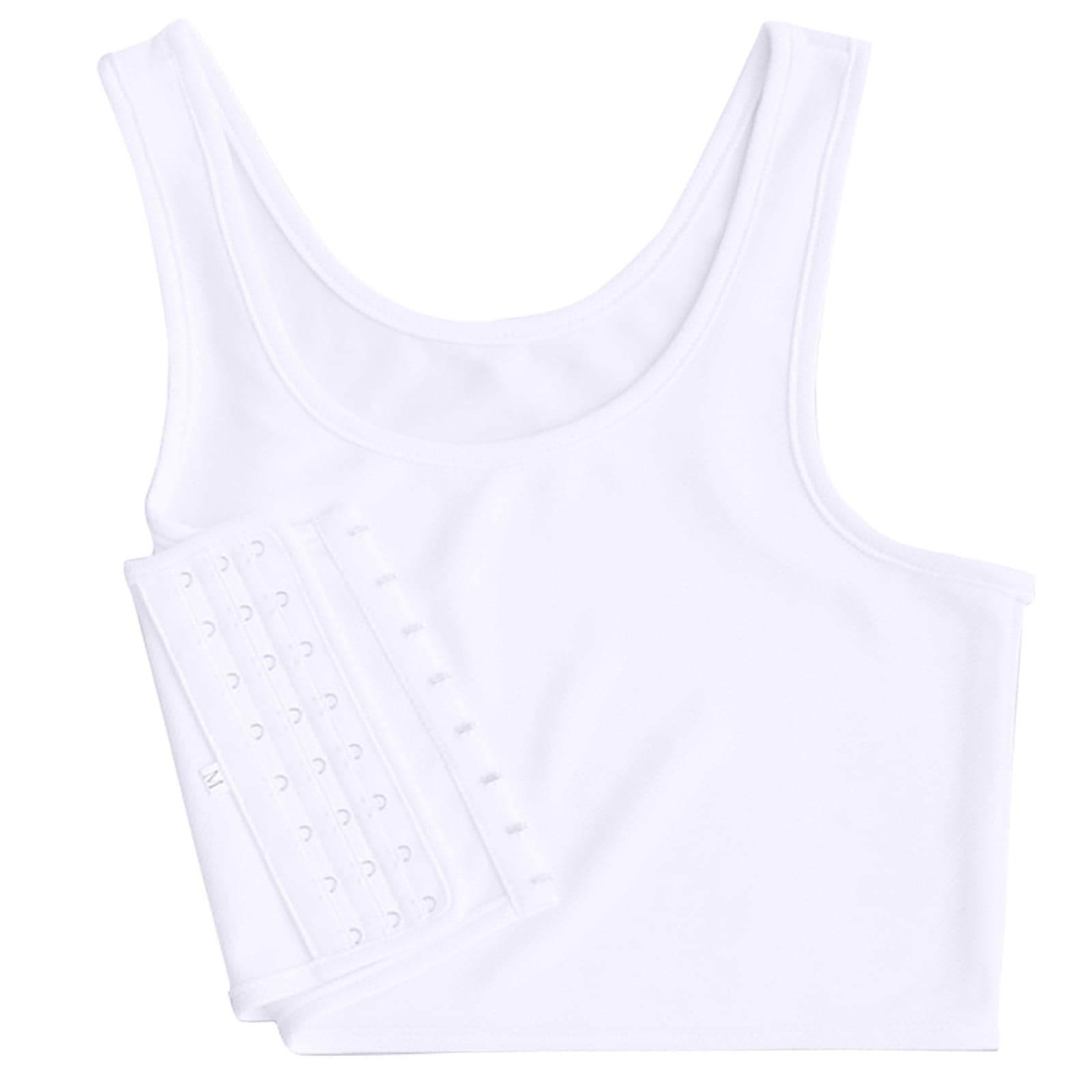 Womens Tops & T-Shirts,Compression Chest Binder Women Sleeveless Vest Solid Short Tank Tops