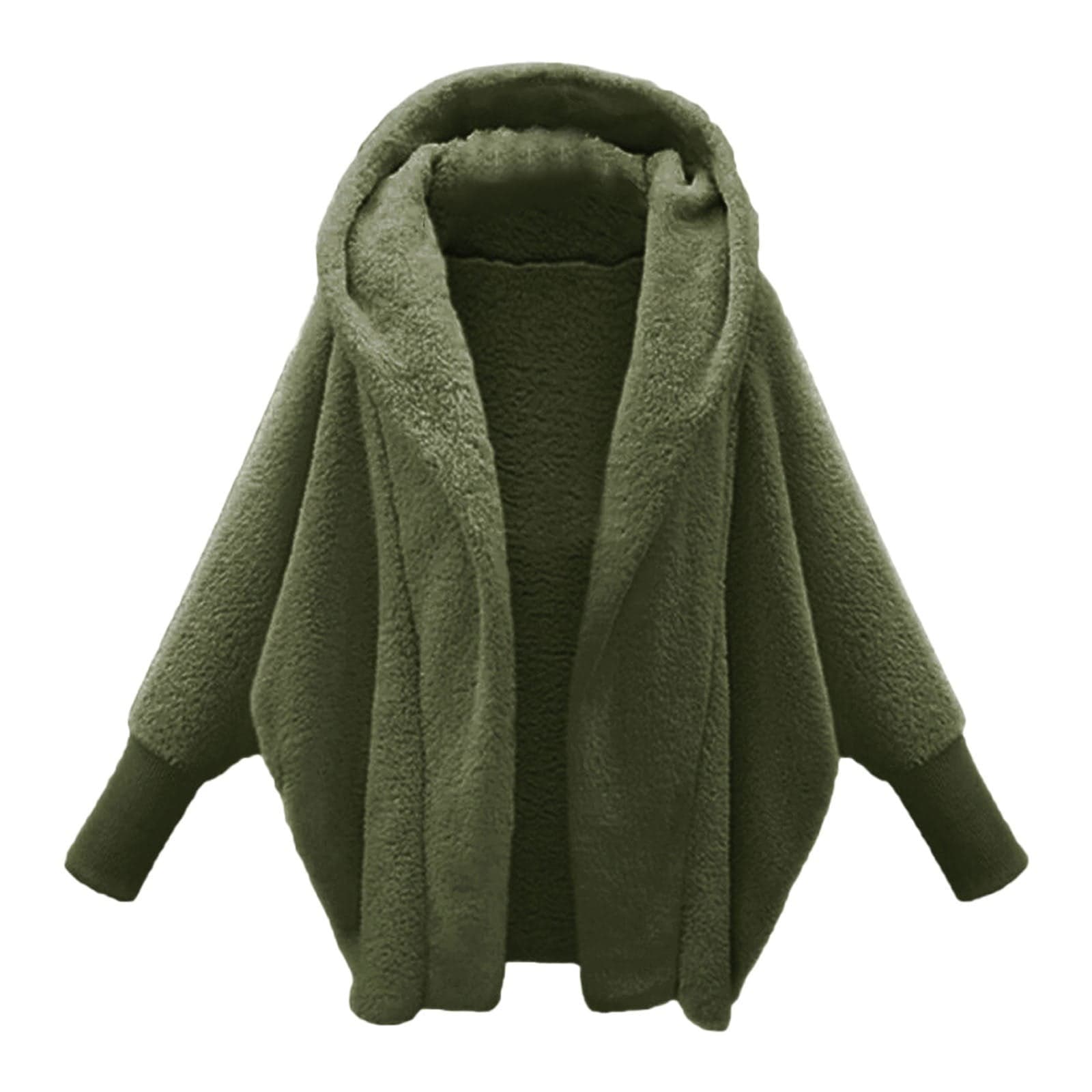 Womens Lightweight Jackets Long Sleeve Wool Cardigan Casual Hooded Sweater Hanging Out Large Size Women'S Coats Outerwear Jacket