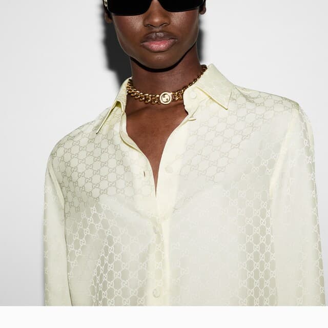 GG crepe silk shirt