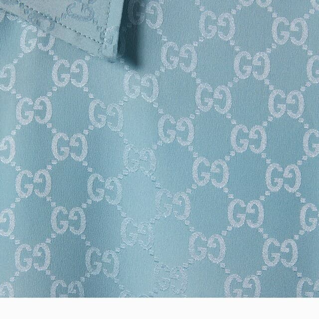 GG silk jacquard oversize shirt