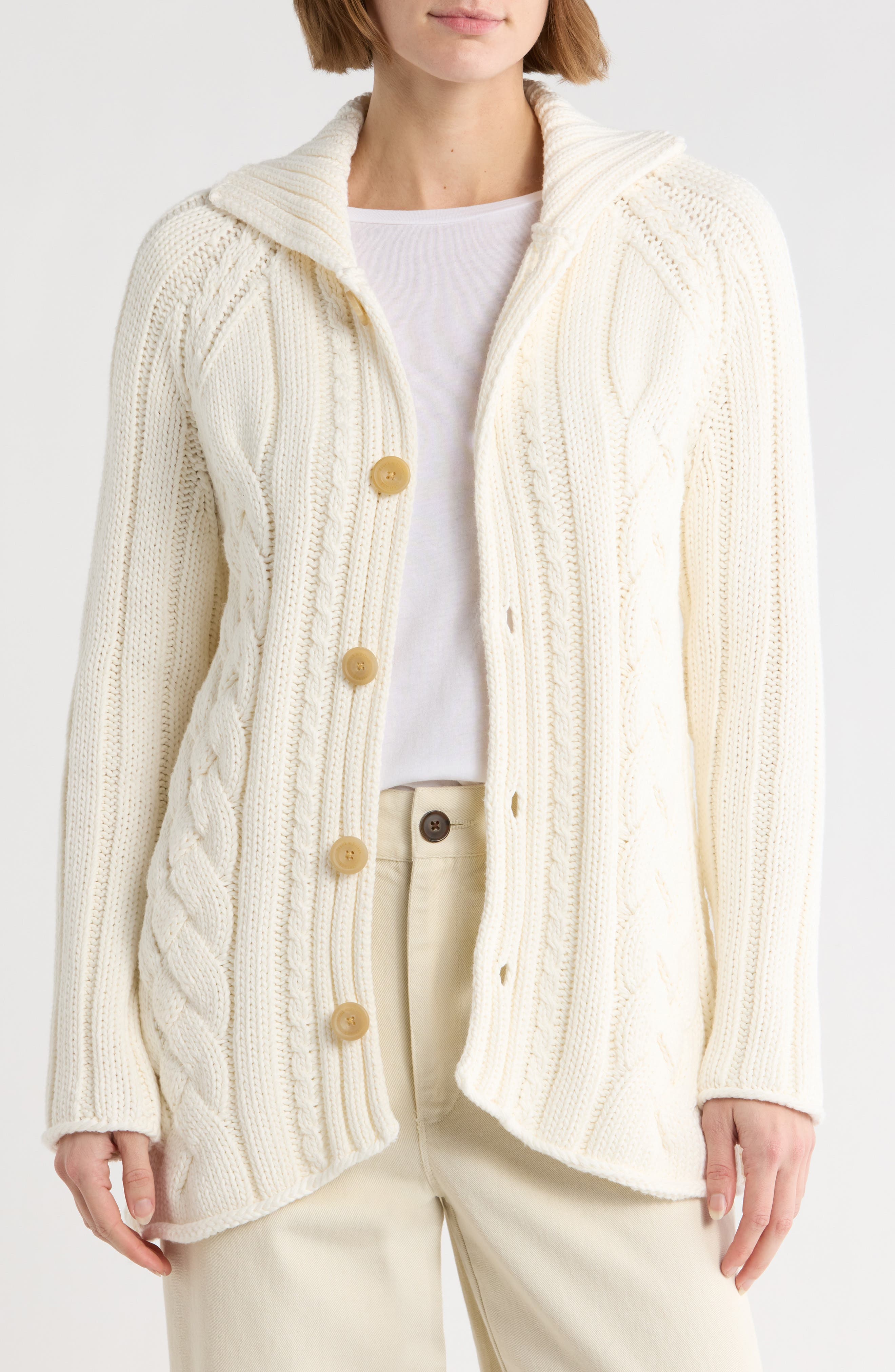 Cotswolds Cable Stitch Cotton Cardigan