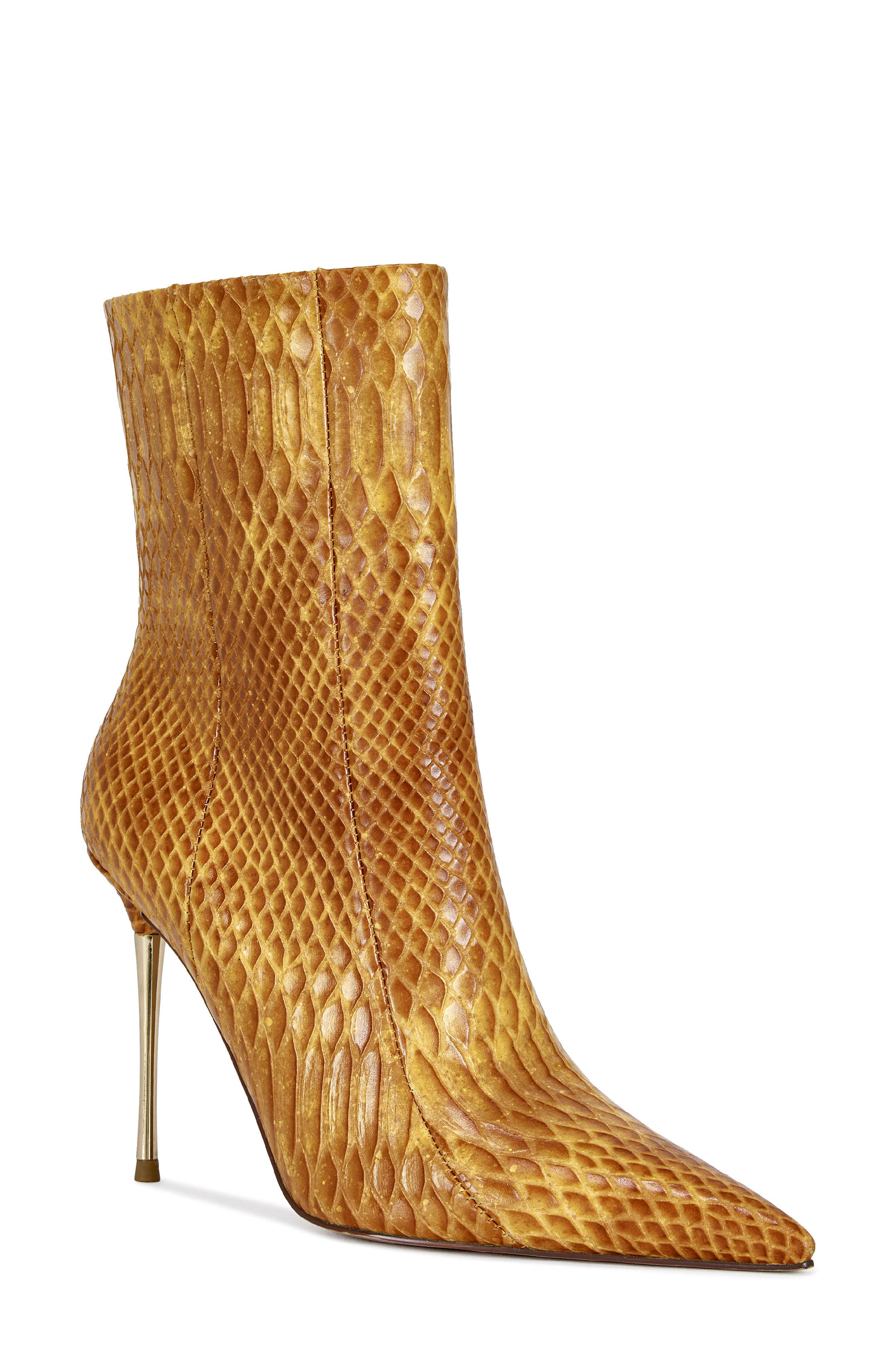 Calean Snakeskin Embossed Bootie