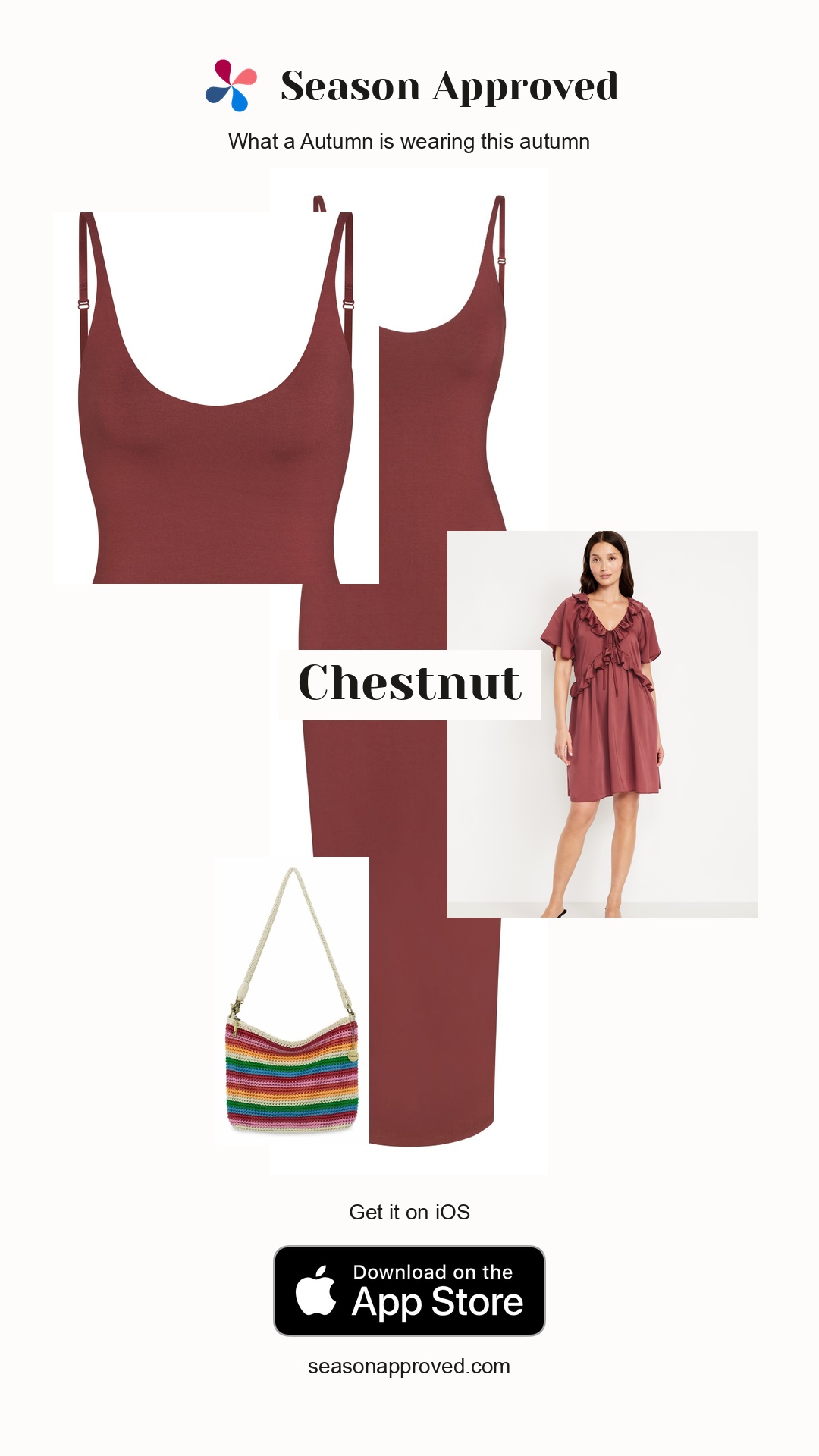 Autumn Chestnut Outfit: SMOOTH LAYERS SCOOP NECK LONG DRESS | HENNA