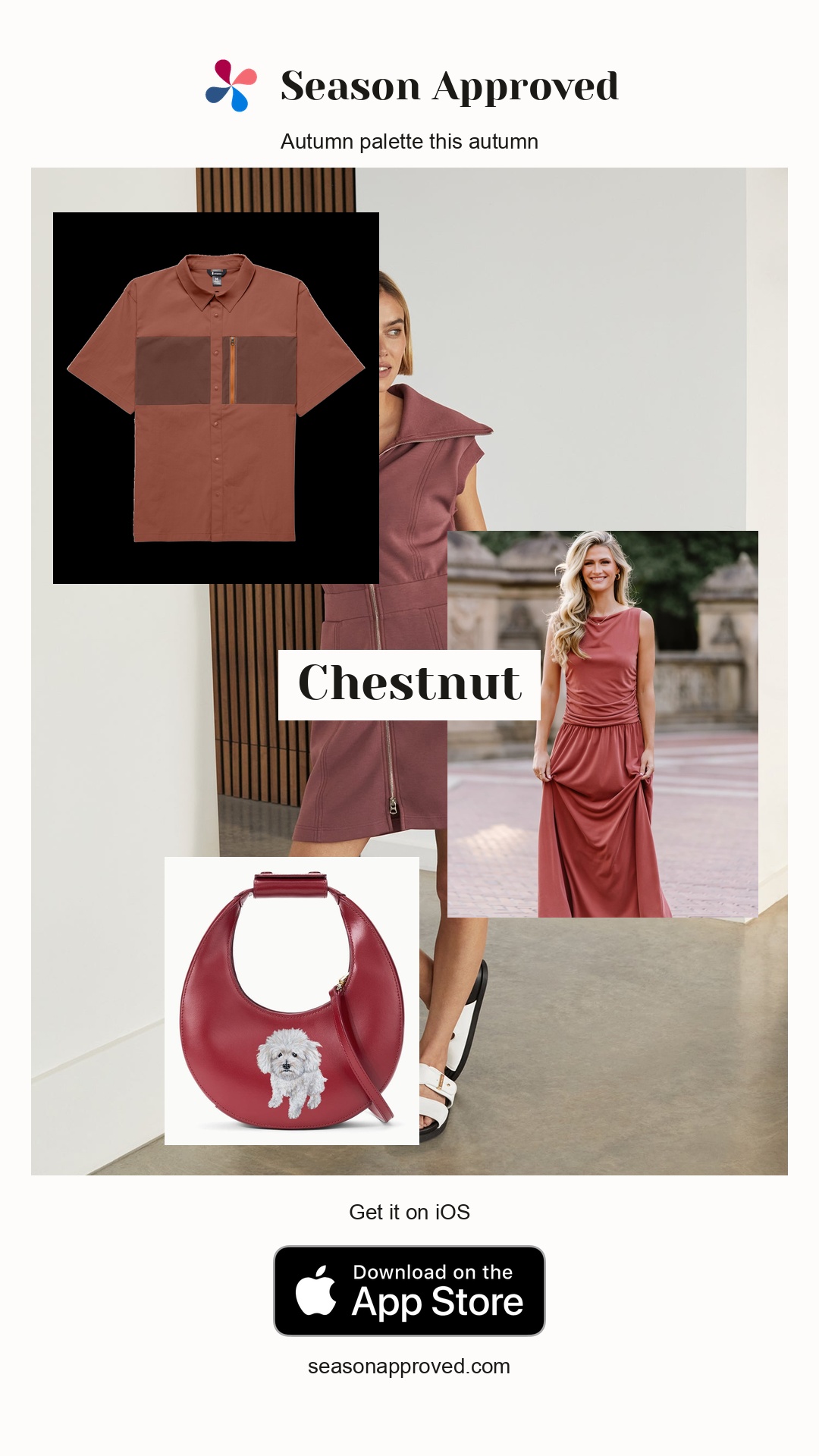 Autumn Chestnut Outfit: Rebecca Zip Through Dress