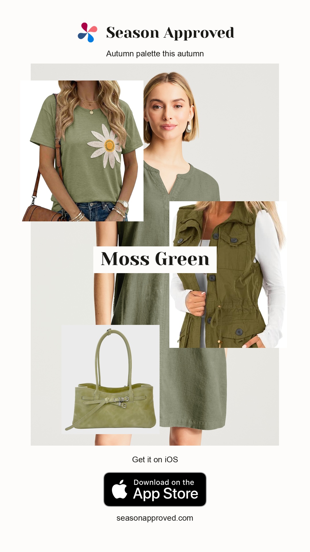 Autumn Moss Green Outfit: Pure Jill Linen-Blend Cap-Sleeve Dress