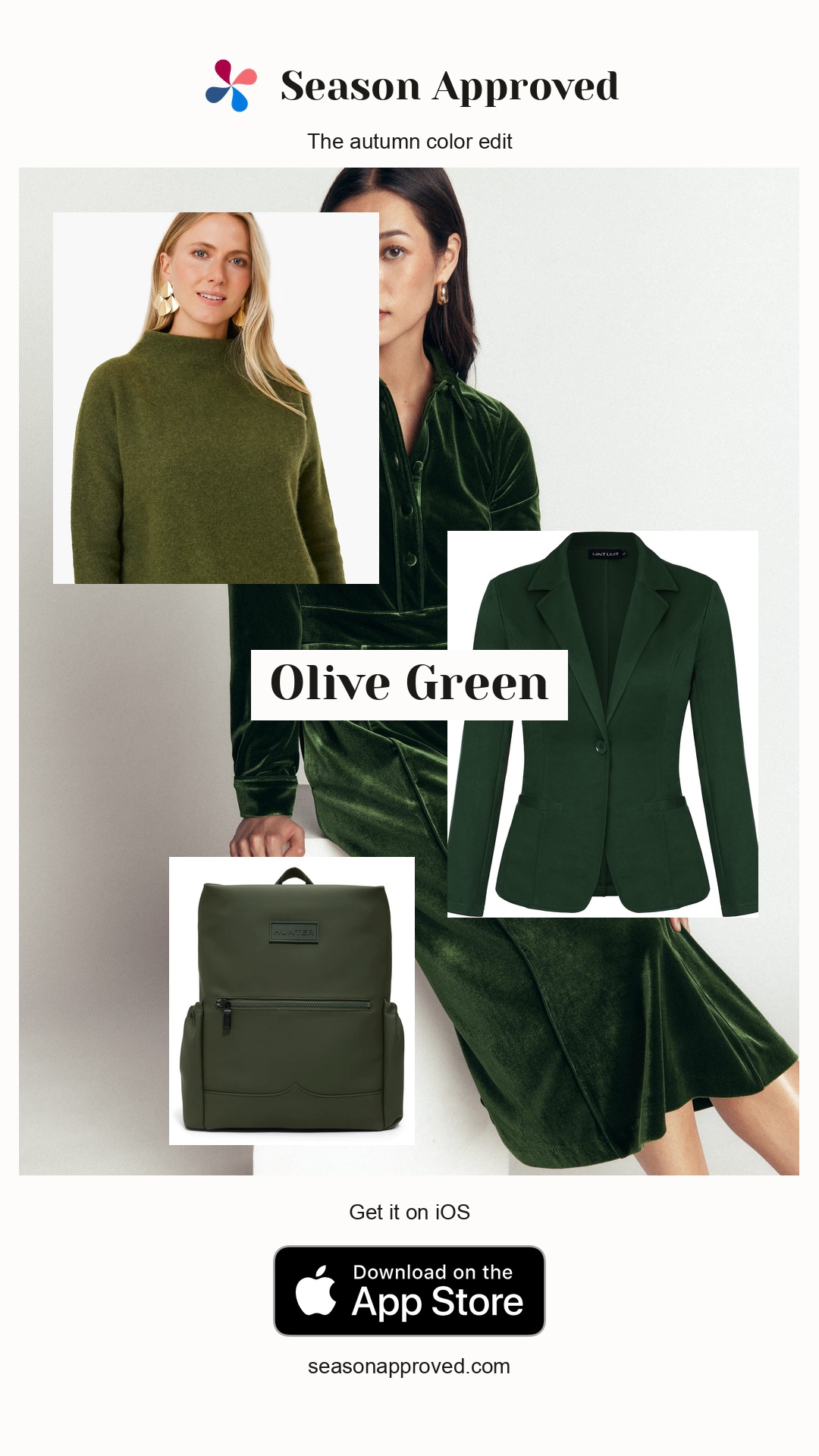 Autumn Olive Green Outfit: Etta Piping Velvet Dress-Douglas Fir