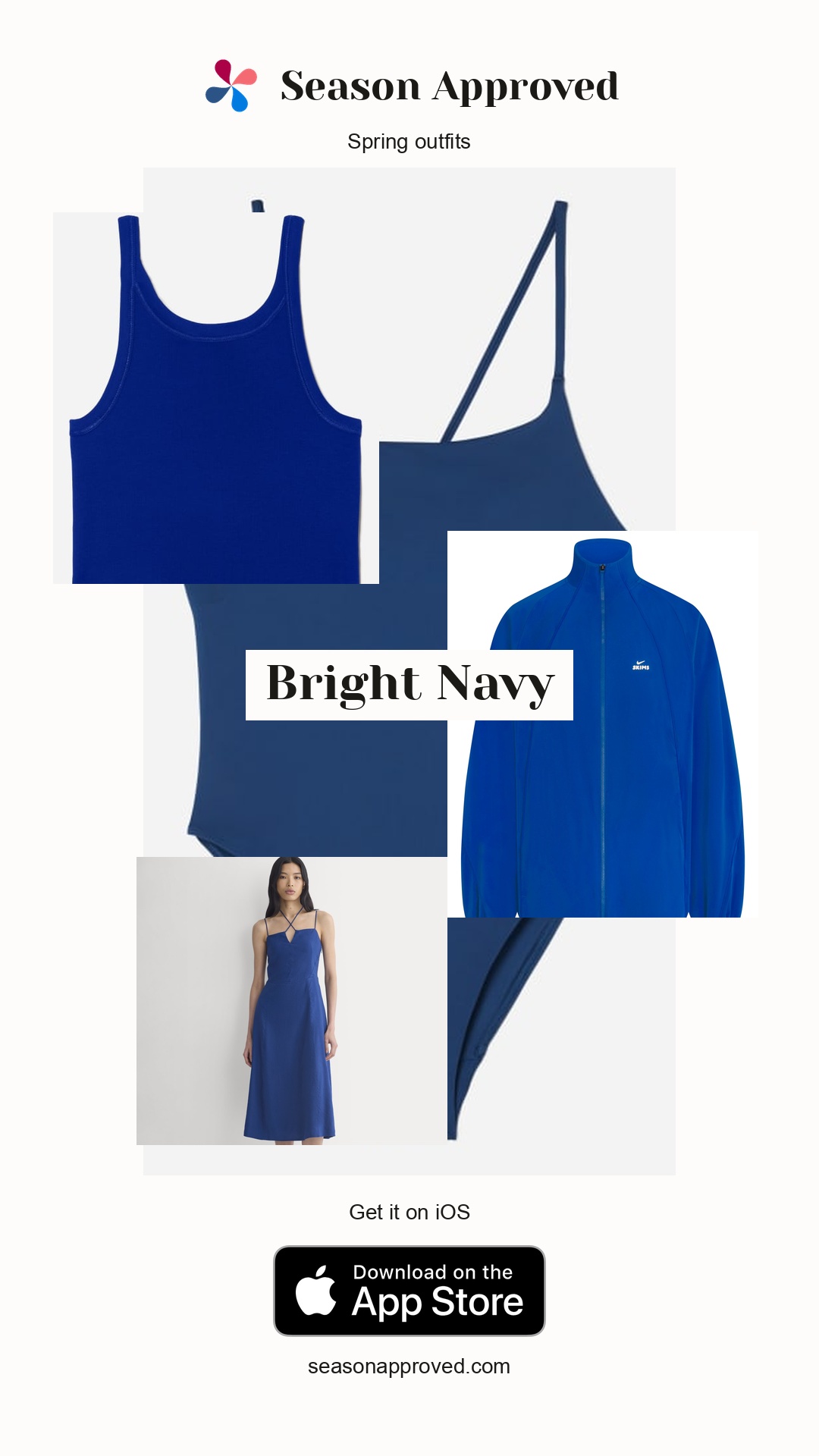Spring Bright Navy Outfit: The String One-Piece | Blue Dusk