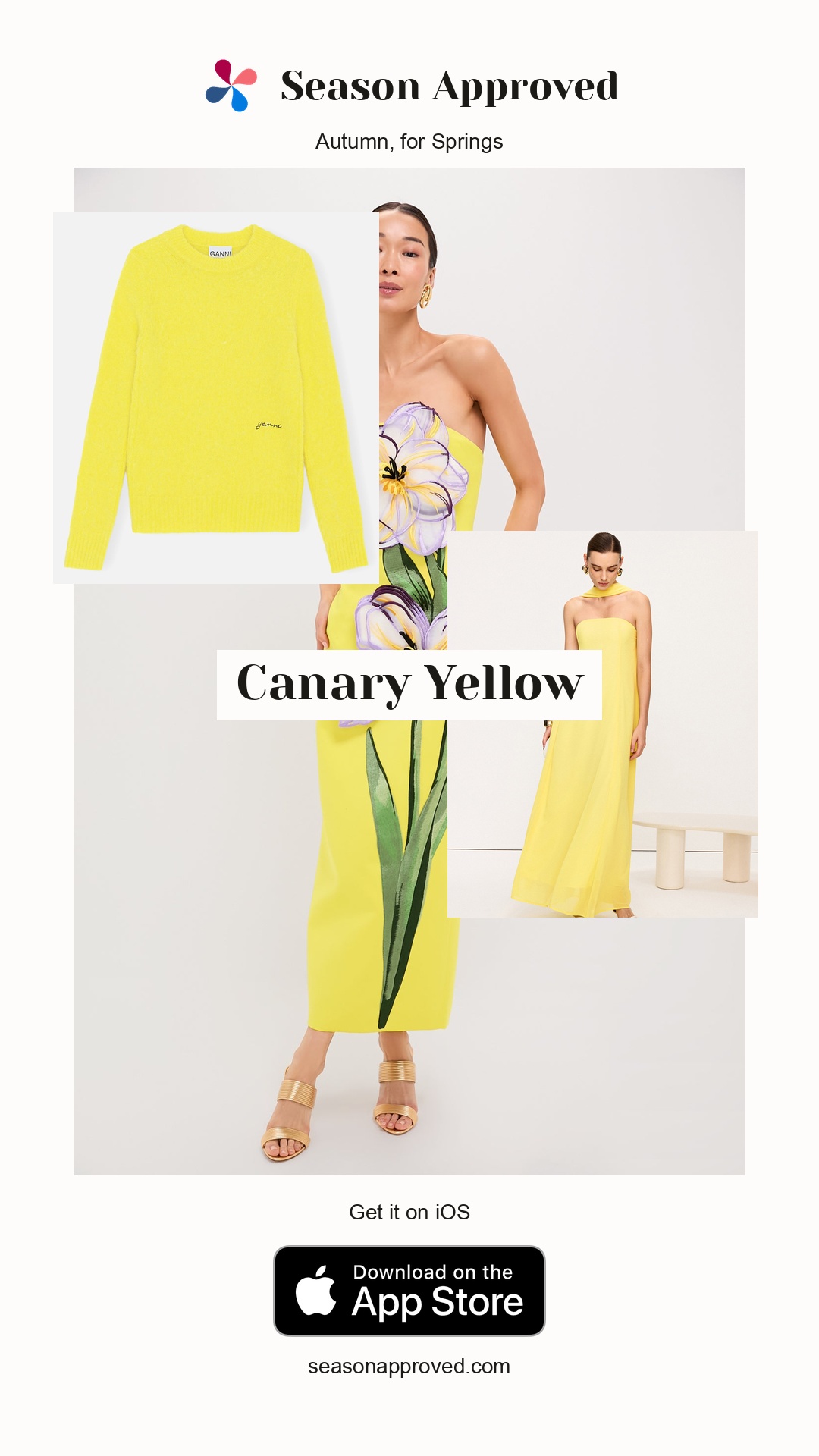 Spring Canary Yellow Outfit: Yellow Iris Print Rayna Maxi Dress