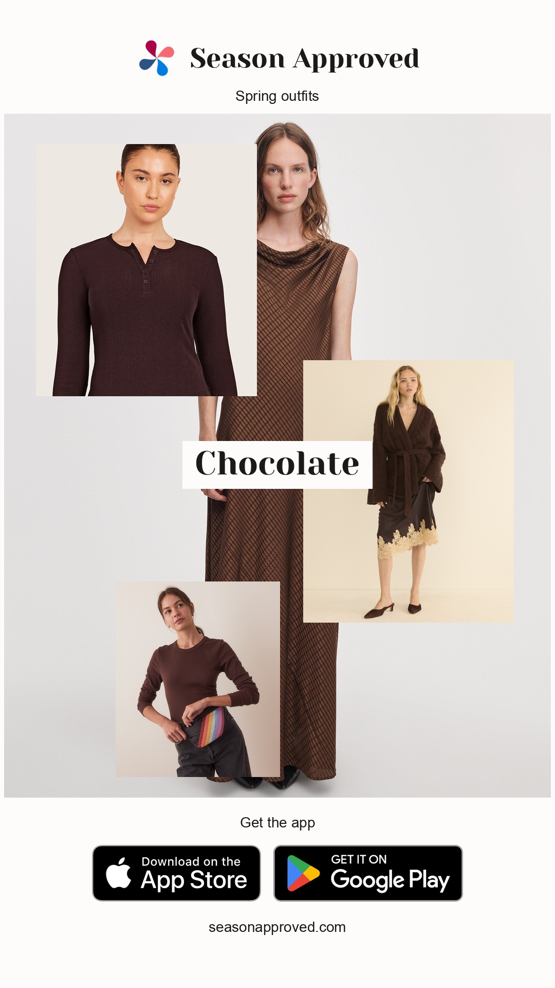 Spring Chocolate Outfit: Jessica Textured Satin Dress