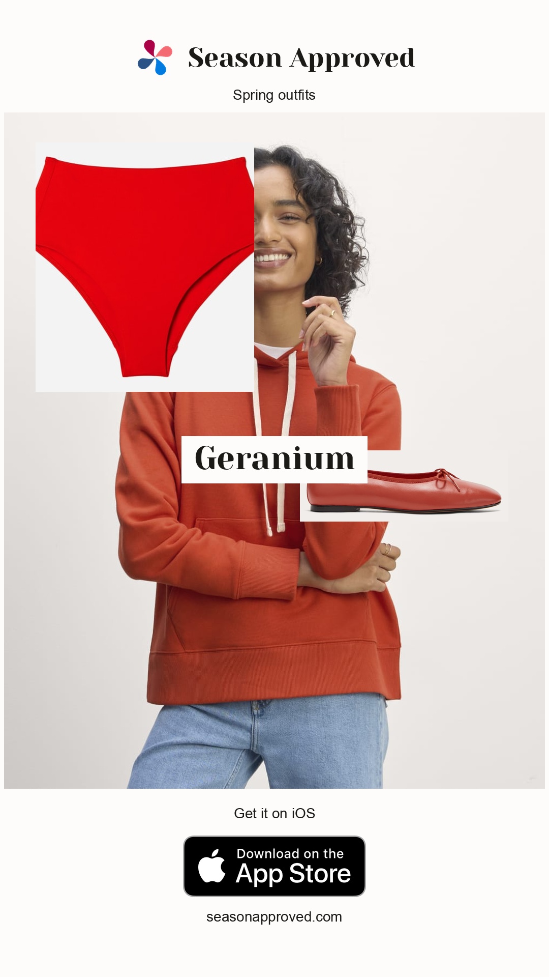 Spring Capsule Outfits: Geranium, Cinnamon, Bright Navy