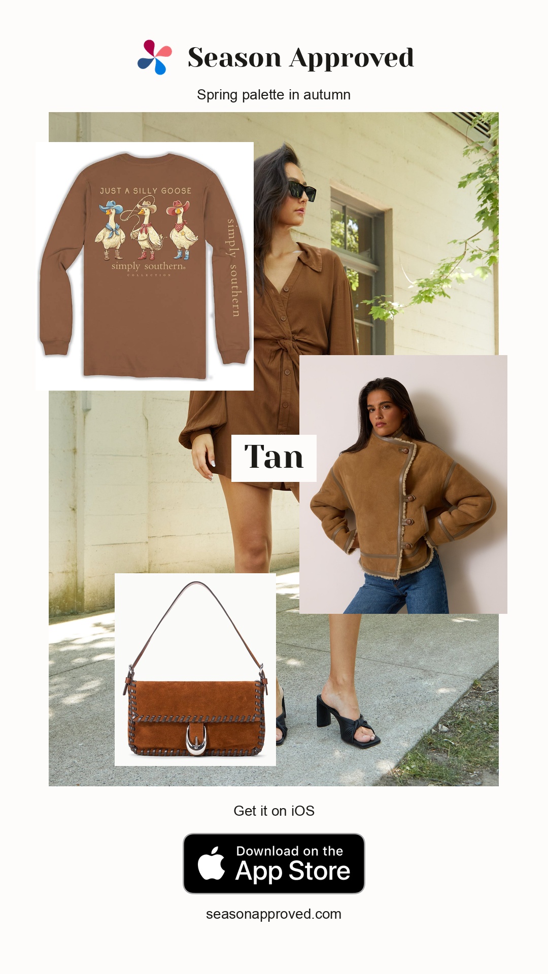 Spring Tan Outfit: KNOT FRONT SHIRT DRESS