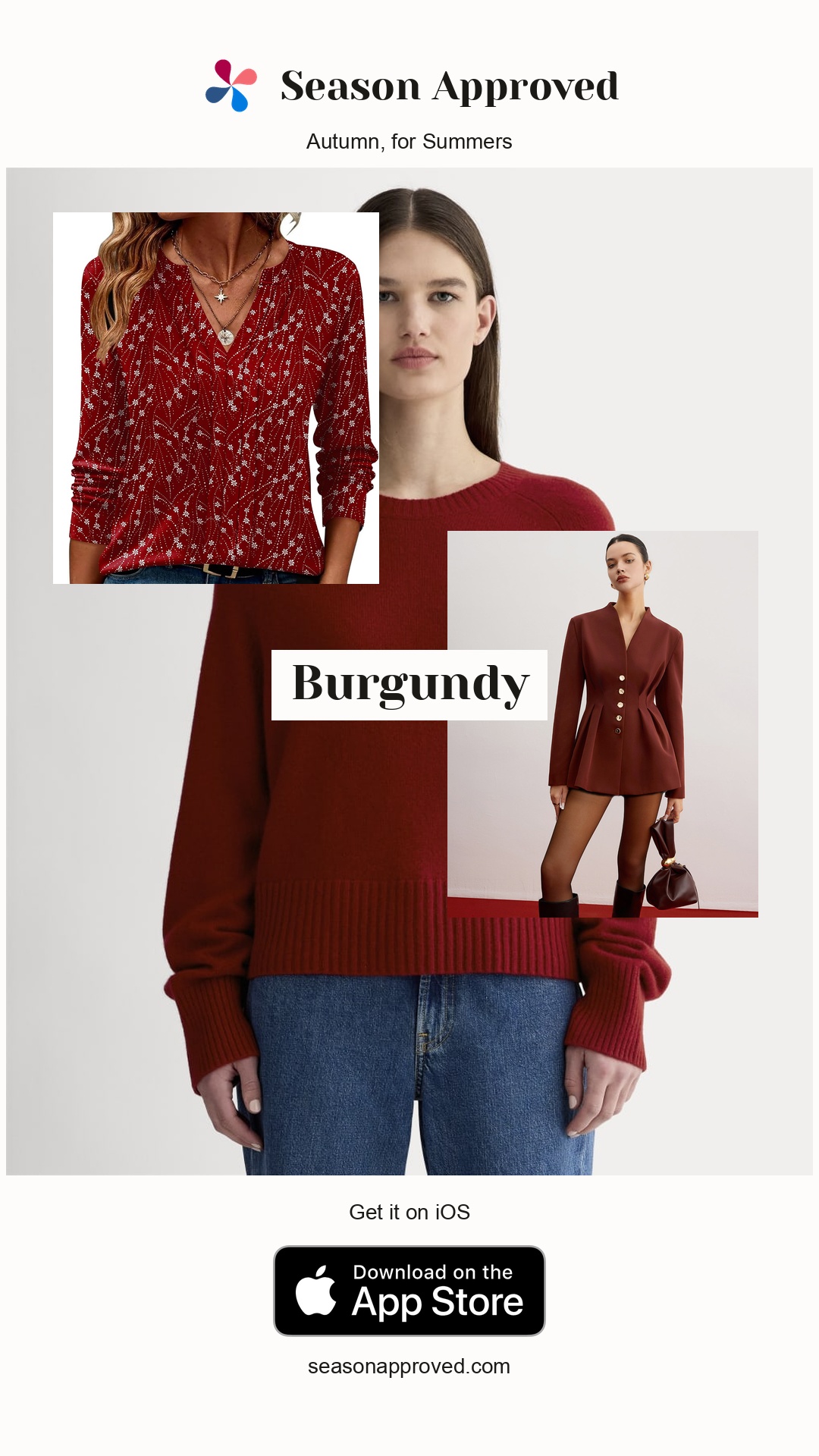 Summer Burgundy Outfit: The Boxy Crew in Cashmere | Berry Red