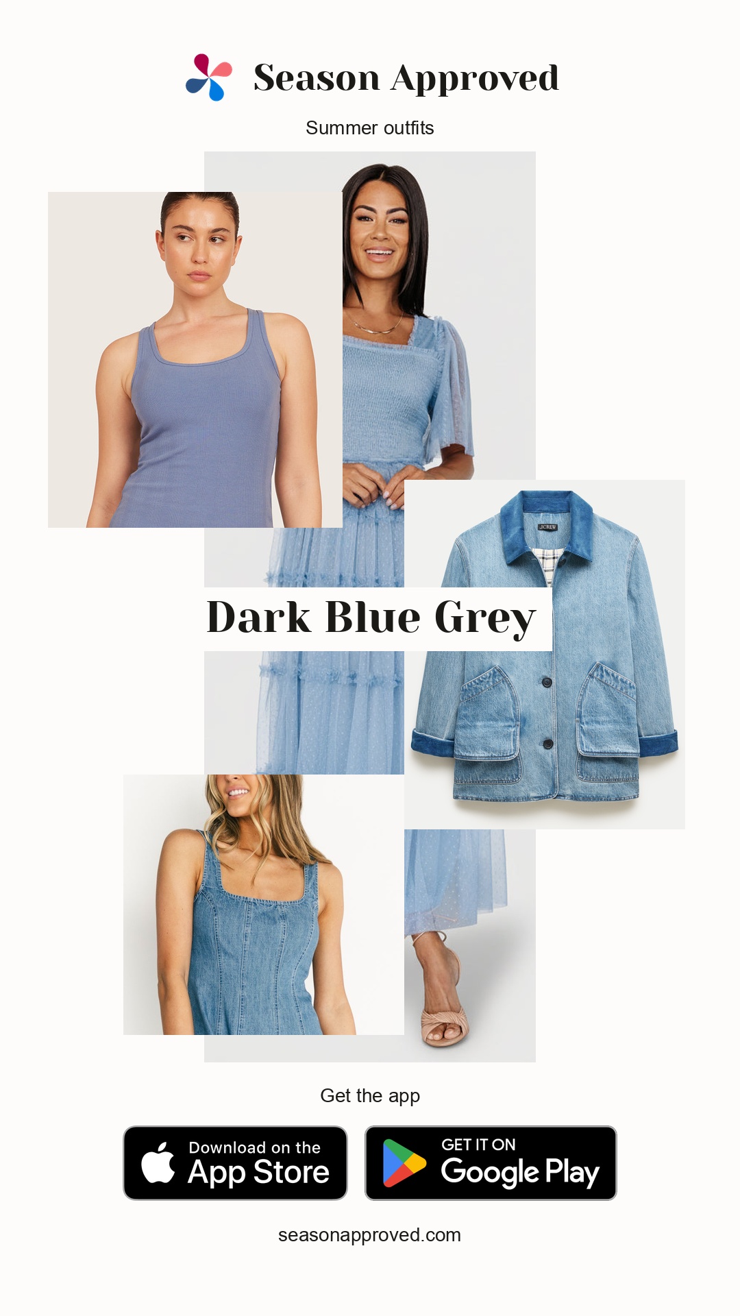 Summer Dark Blue Grey Outfit: Bexley Tulle Dress | Dusty Blue