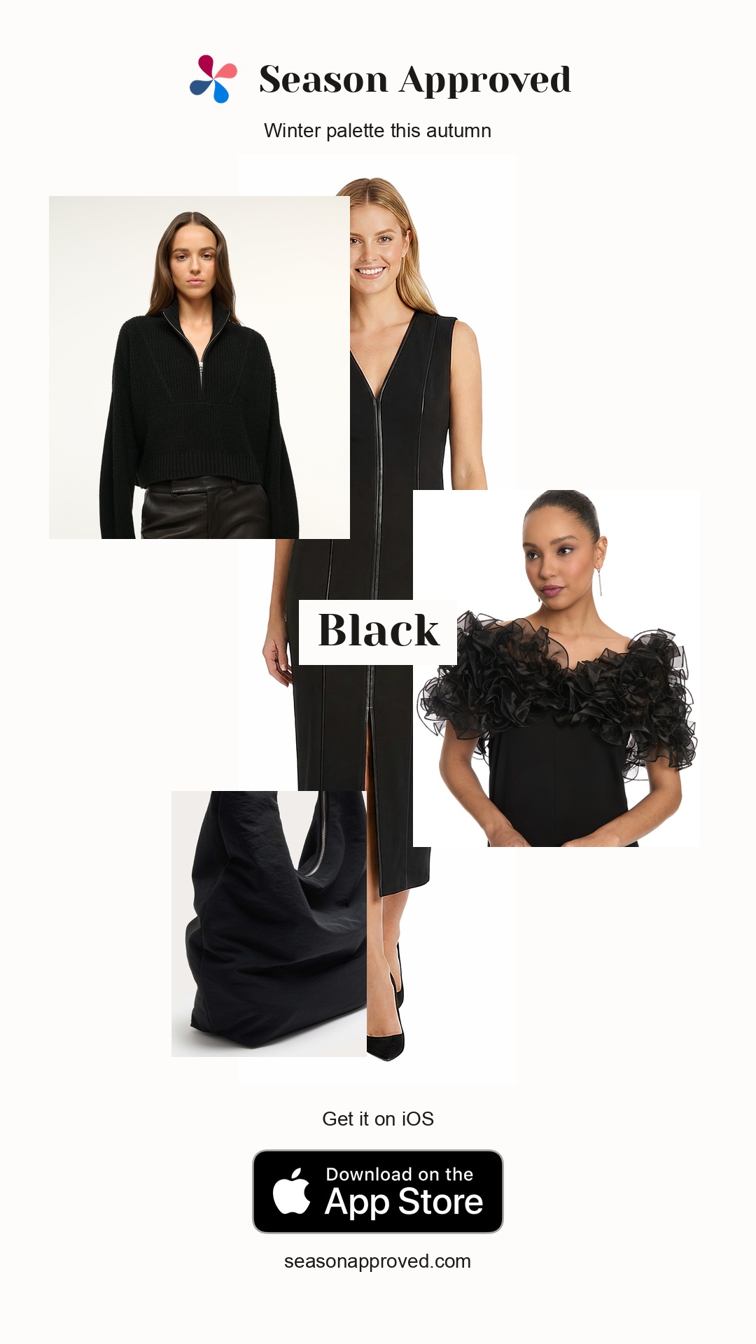 Winter Black Outfit: Aniya V-Neck Sleeveless Sheath Dress