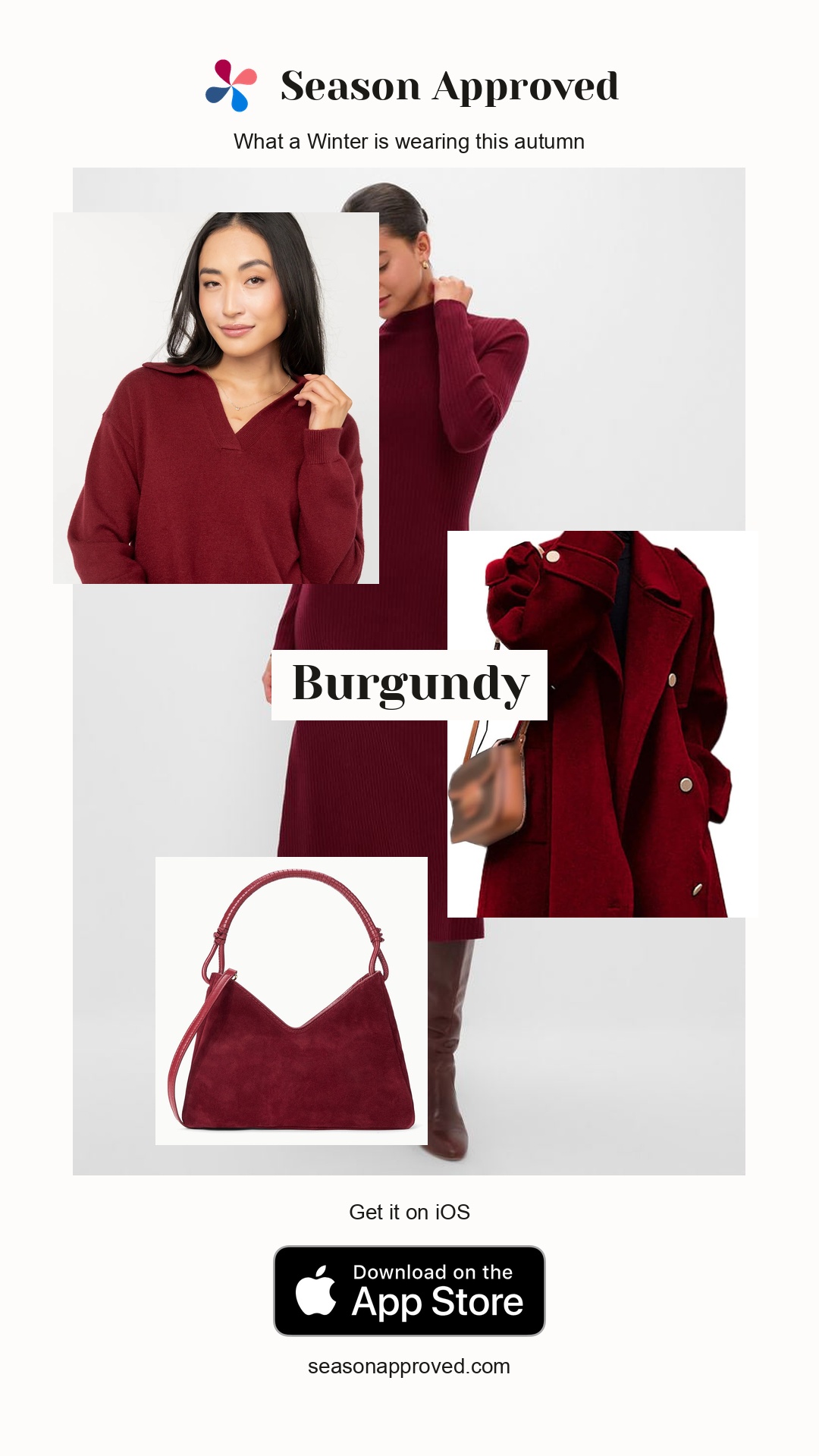 Winter Burgundy Outfit: Oxblood Knit Conrad Midi Swing Dress