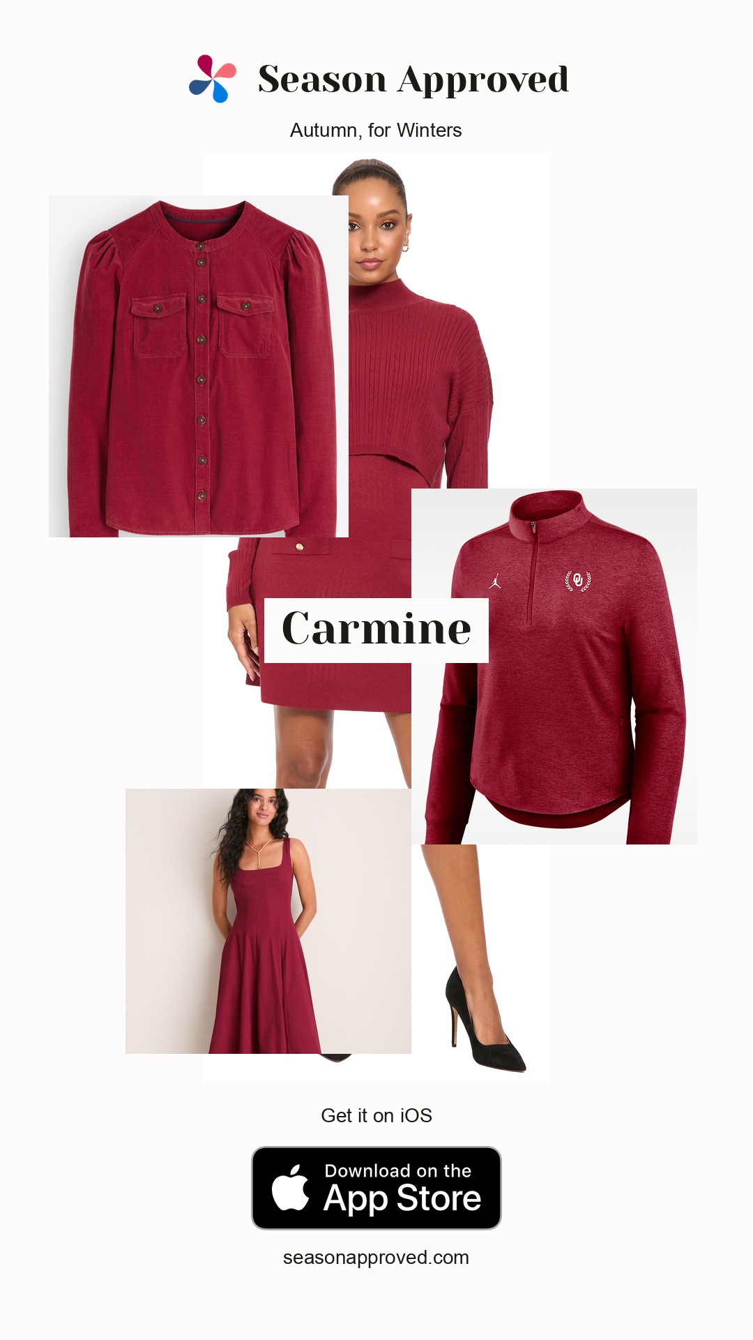 Winter Carmine Outfit: Alvira Two-Piece Sweater Dress