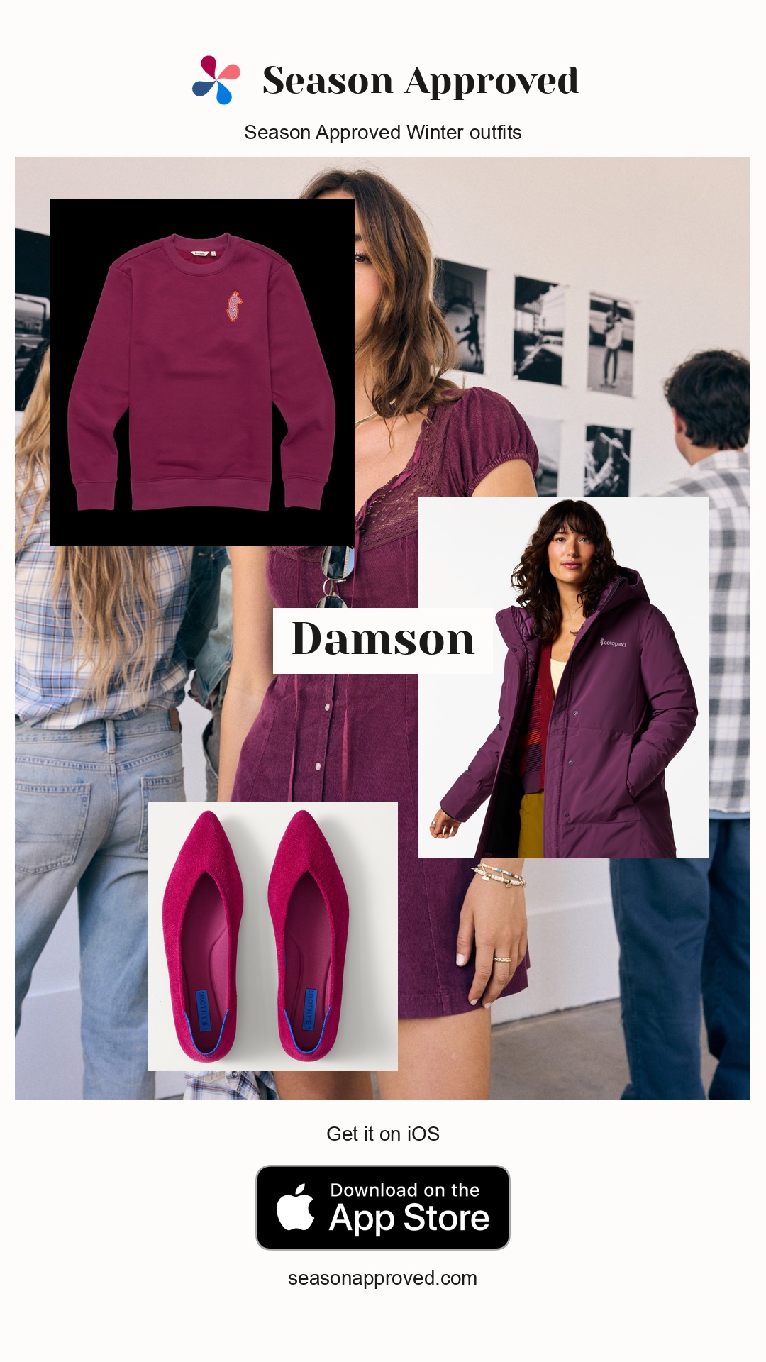 Winter Damson Outfit: AE Corduroy Tie-Front Lace Mini Dress