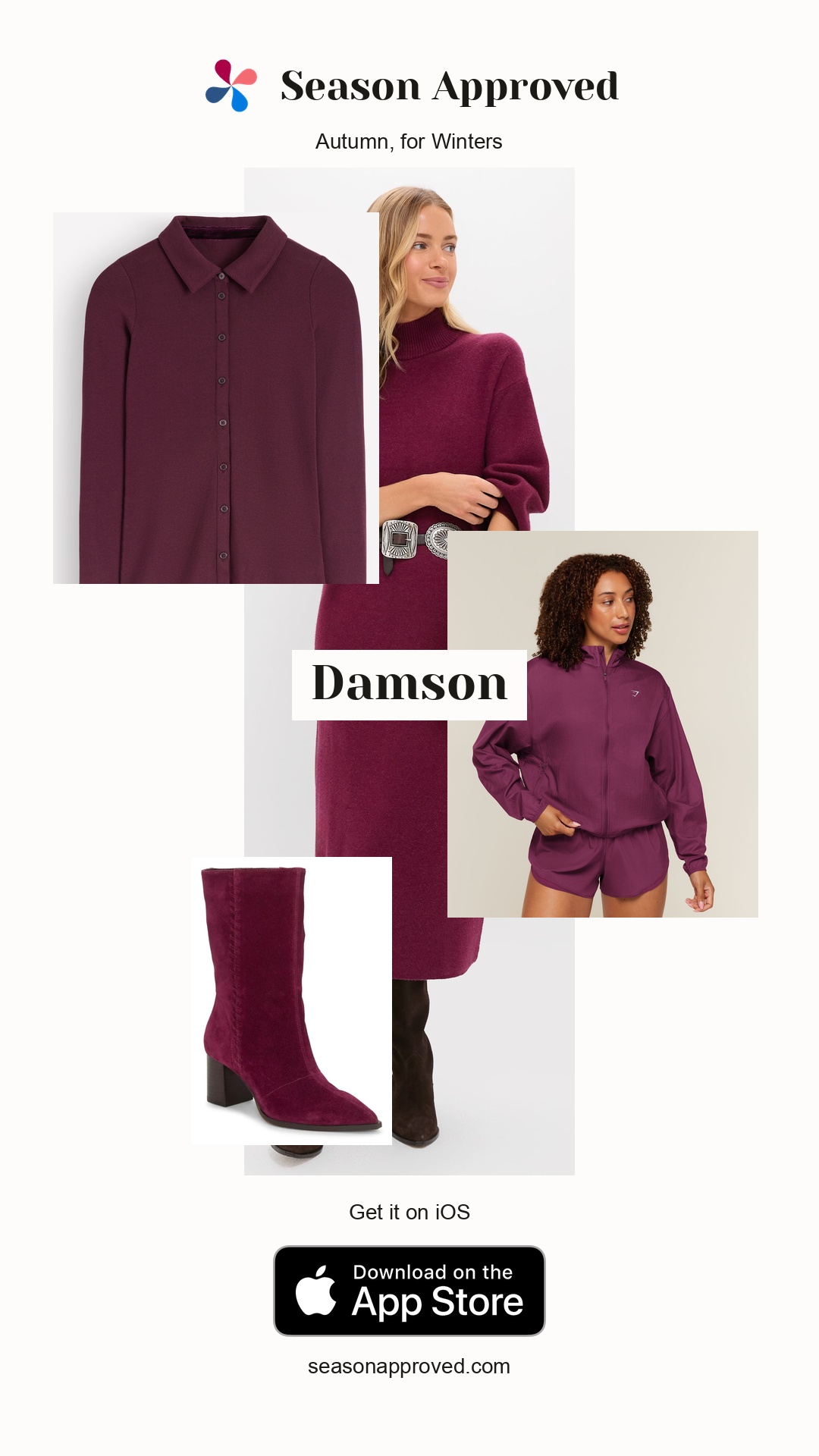 Winter Damson Outfit: Cranberry Vivianne Midi Dress