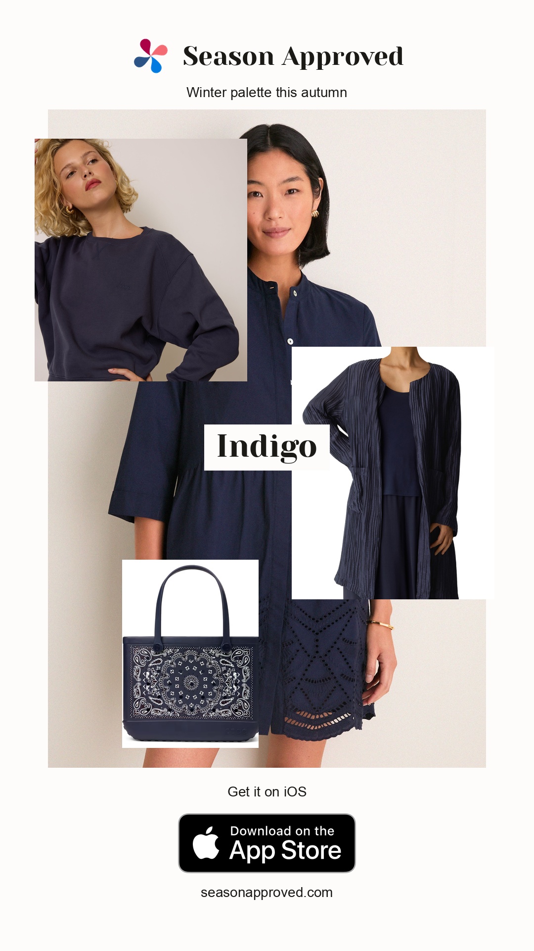 Winter Indigo Outfit: Navy Eyelet Royal Shirt Dress