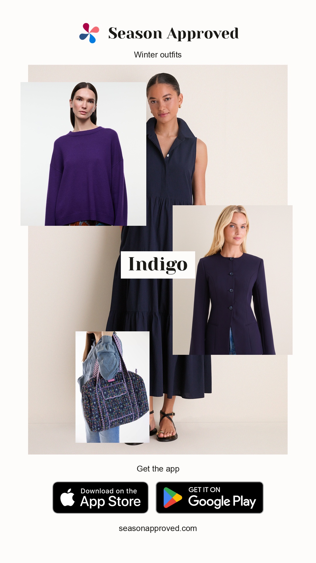 Winter Indigo Outfit: Navy Sleeveless Mabel Maxi Dress