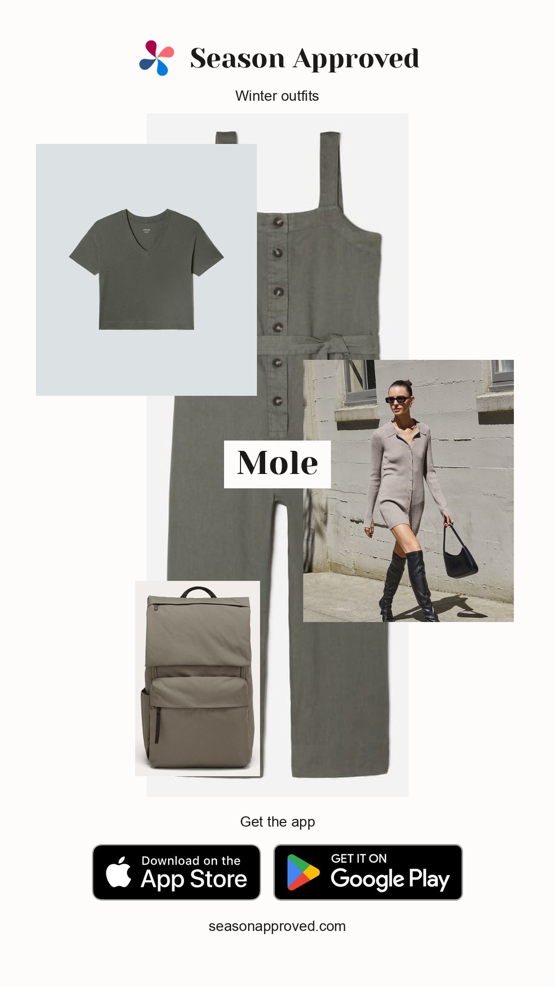 Winter Mole Outfit: The Linen Jumpsuit | Pewter Green
