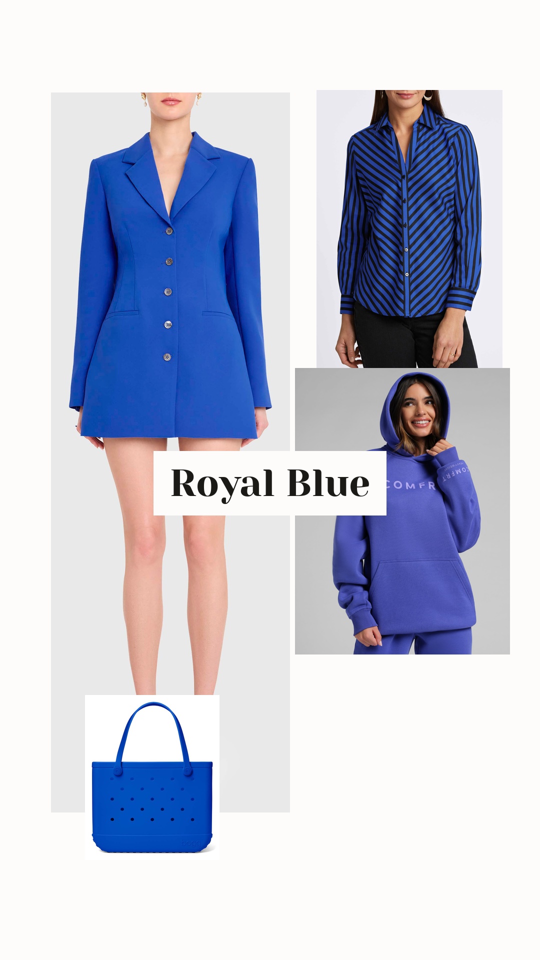Winter Royal Blue Outfit: Peralta Blazer Romper